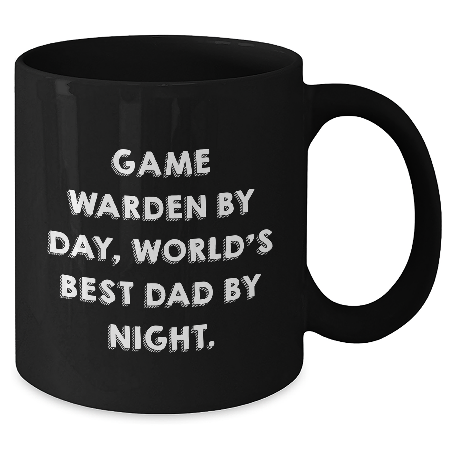 Game Warden Funny Gifts from Mom to World's Best Dad, Black Coffee Mug for Graduation - Additional