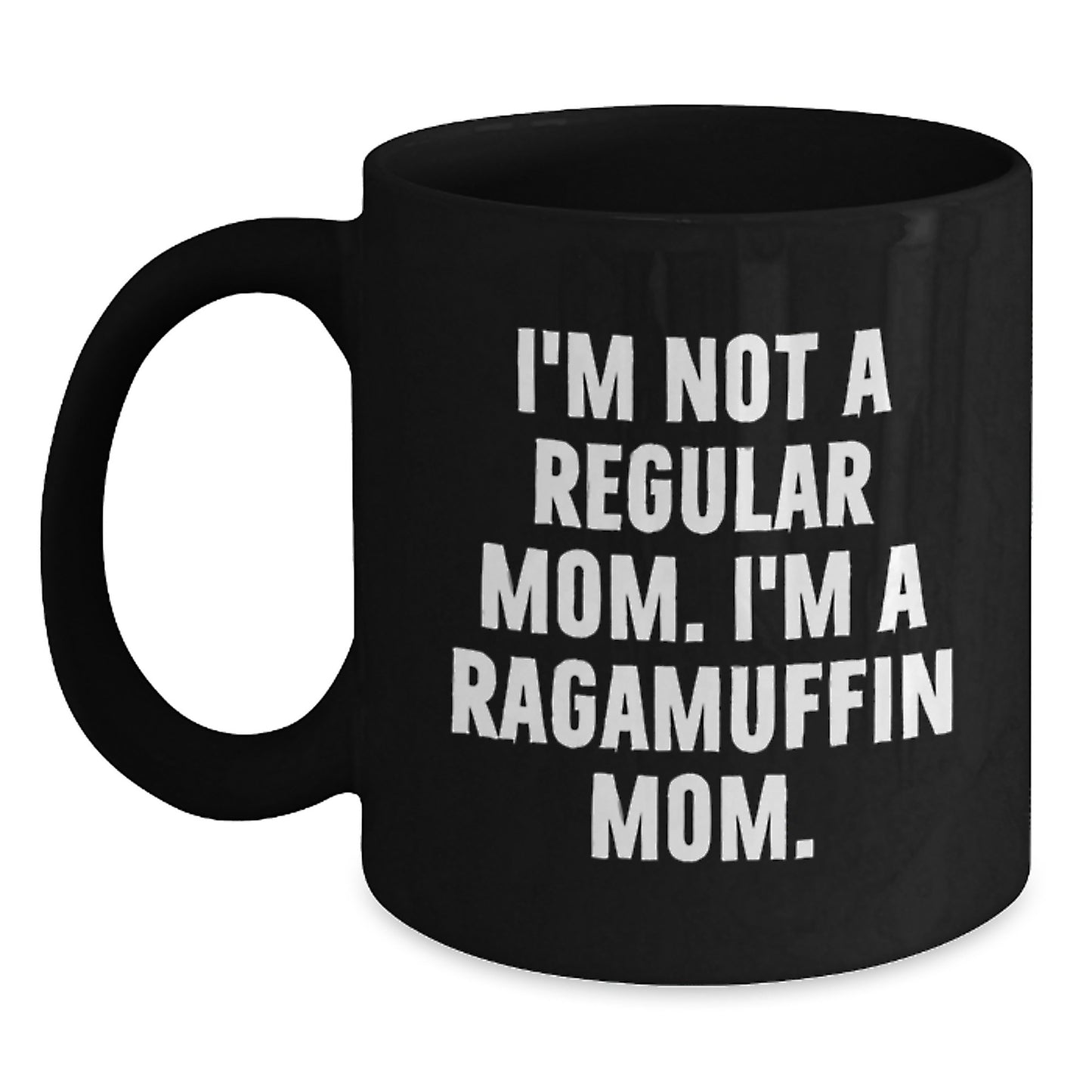 Ragamuffin Cat Mom Funny Graduation Gifts from Mom to Ragamuffin Cat Lovers - Black Coffee Mug - Main