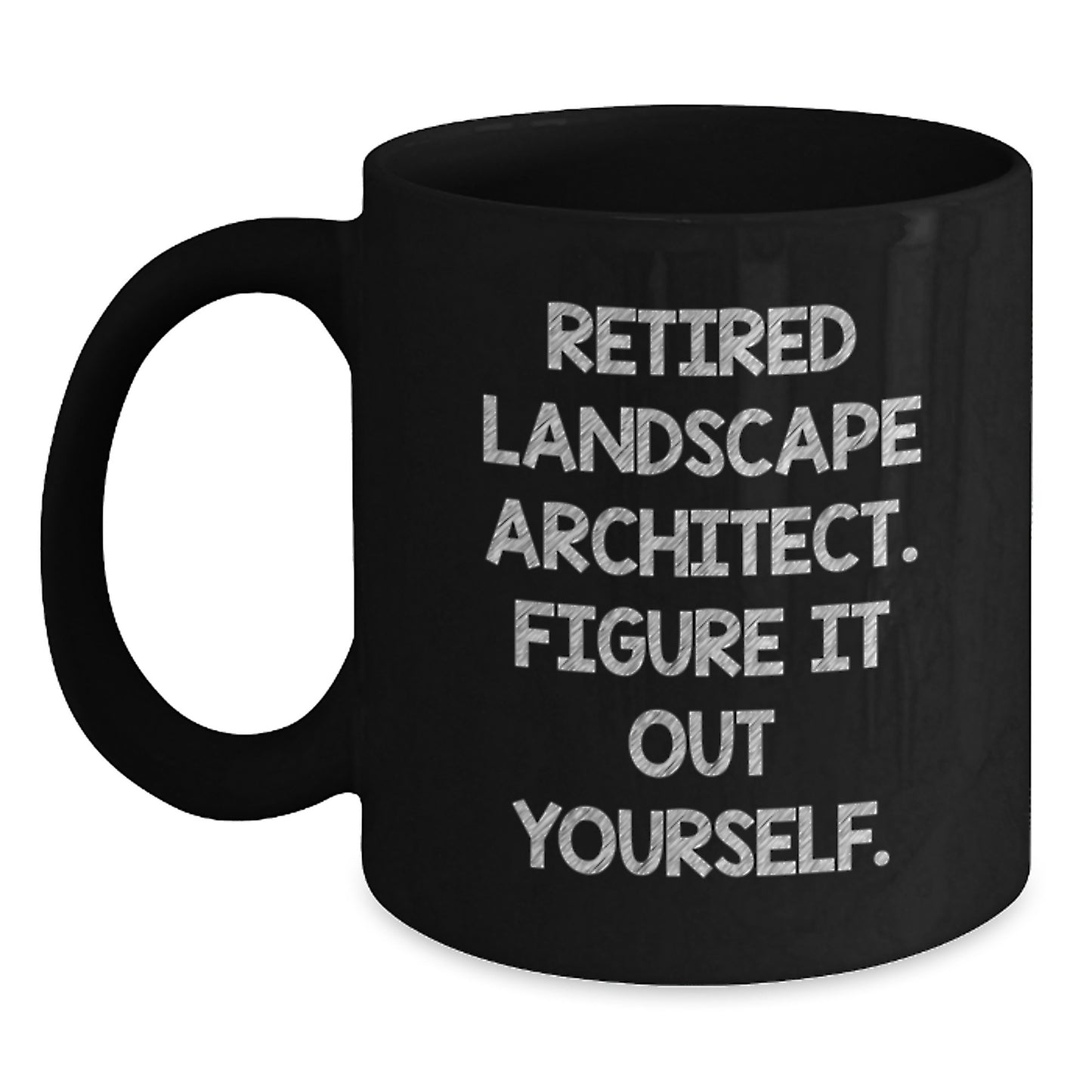 Landscape Architect Gifts from Friends - Retired Landscape Architect. Figure It Out Yourself. - Unique Graduation Mugs for Men and Women - Main