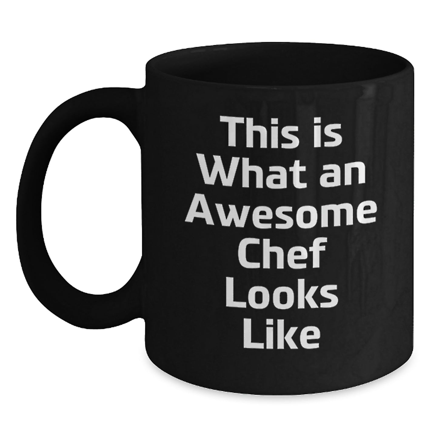 Funny Chef Gifts for Men from Family - 'This Is What An Awesome Chef Looks Like' Black Coffee Mug for Birthday - Main