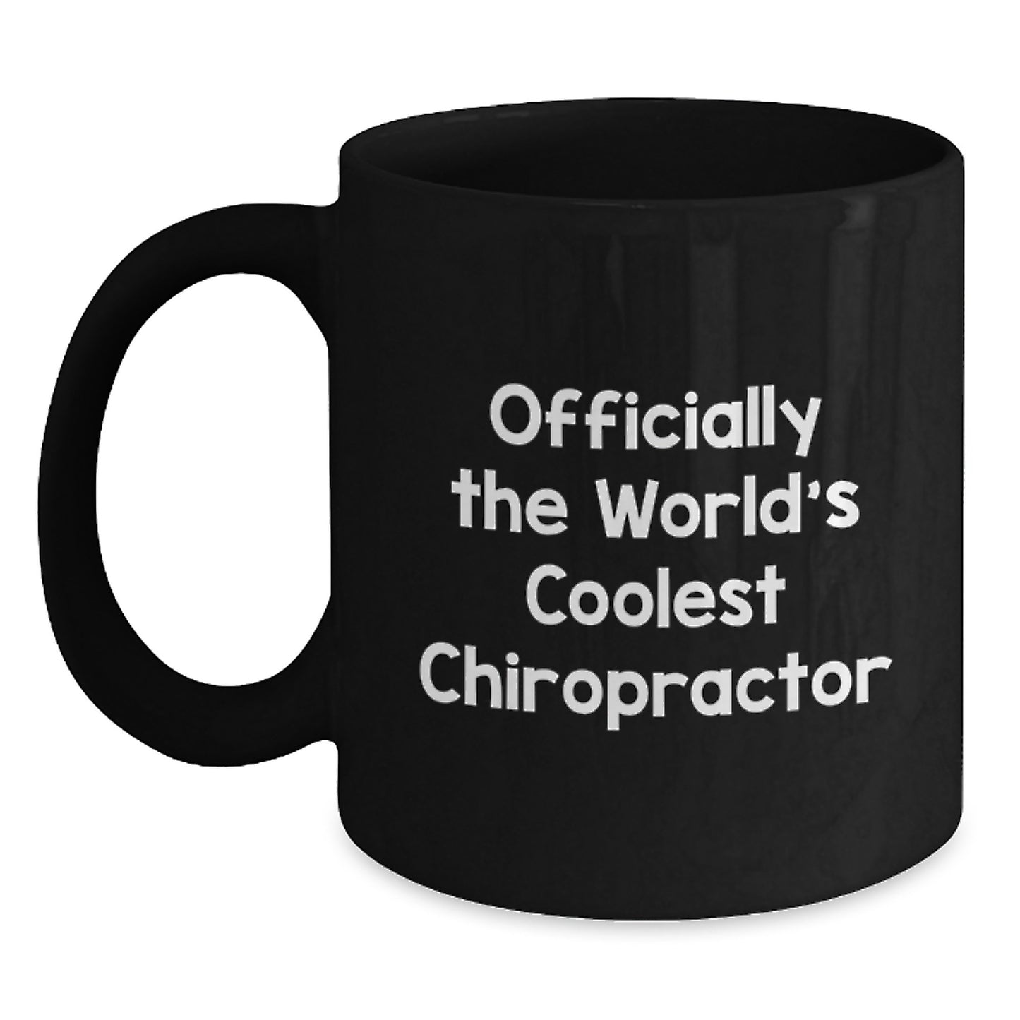 Funny Chiropractor Gifts for Chiropractor from Friends, Gifts for Chiropractor Men, Chiropractor Black Coffee Mug, Officially The Worlds Coolest Chiropractor Quote - Main