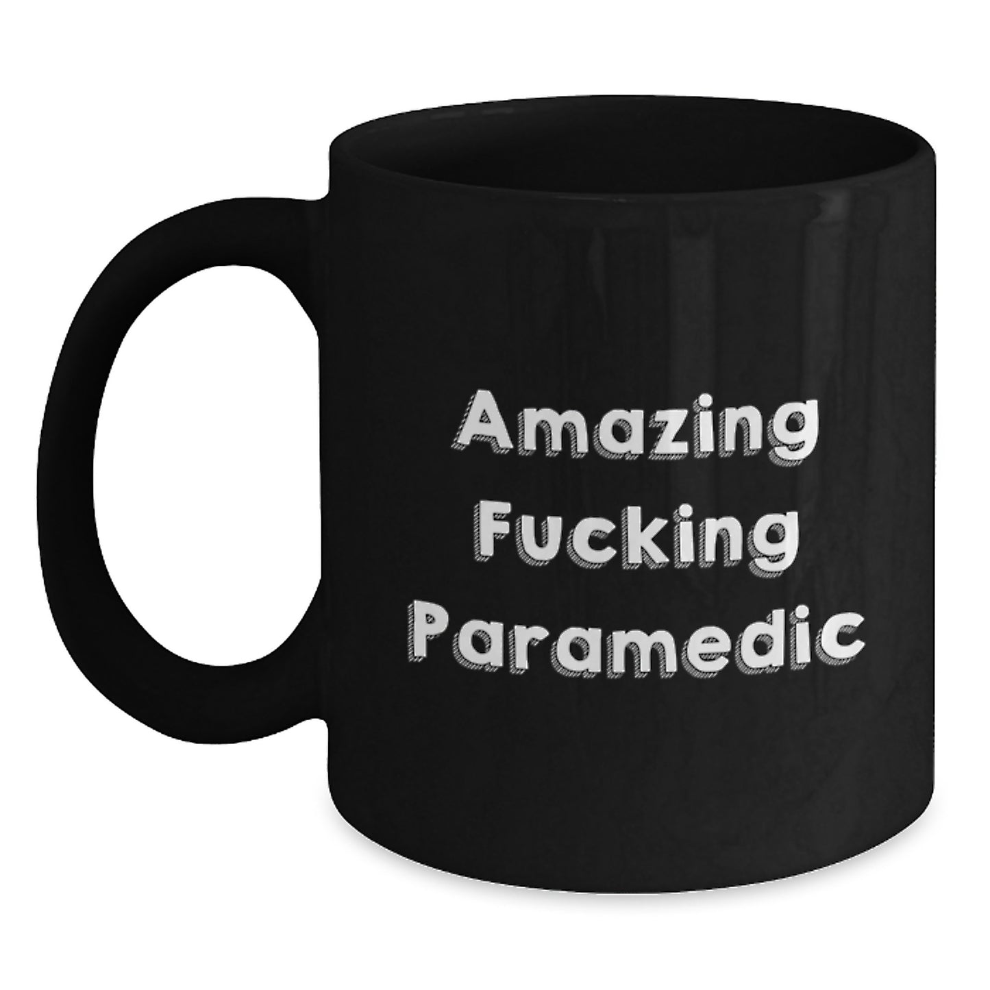 Funny Rescue Worker Gifts for Men, Rescue Worker Black Coffee Mug with 'Amazing F--king Rescue Worker' Quote, Unique Christmas Unique Gifts from Family - Main