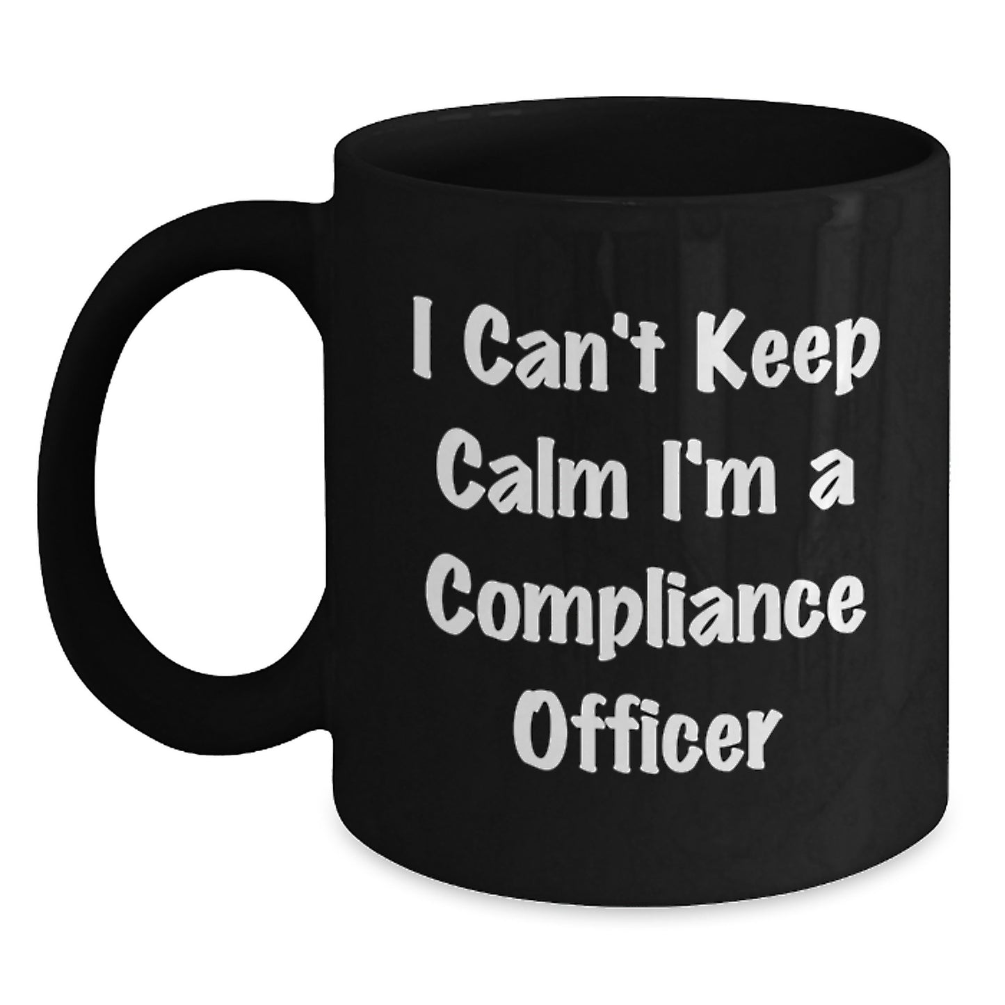 Funny Compliance Officer Gifts, I'm A Compliance Officer Black Coffee Mug, Ideal Gift for Compliance Officer Colleagues at Christmas - Main