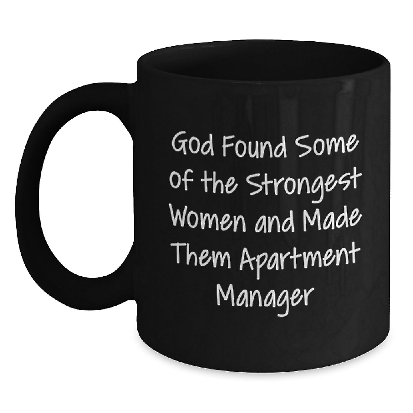Funny Apartment Manager Gifts from Friends, Inspirational Quote Black Coffee Mug for Apartment Managers, Unique Graduation Gifts for Women, Men and Coworkers - Main