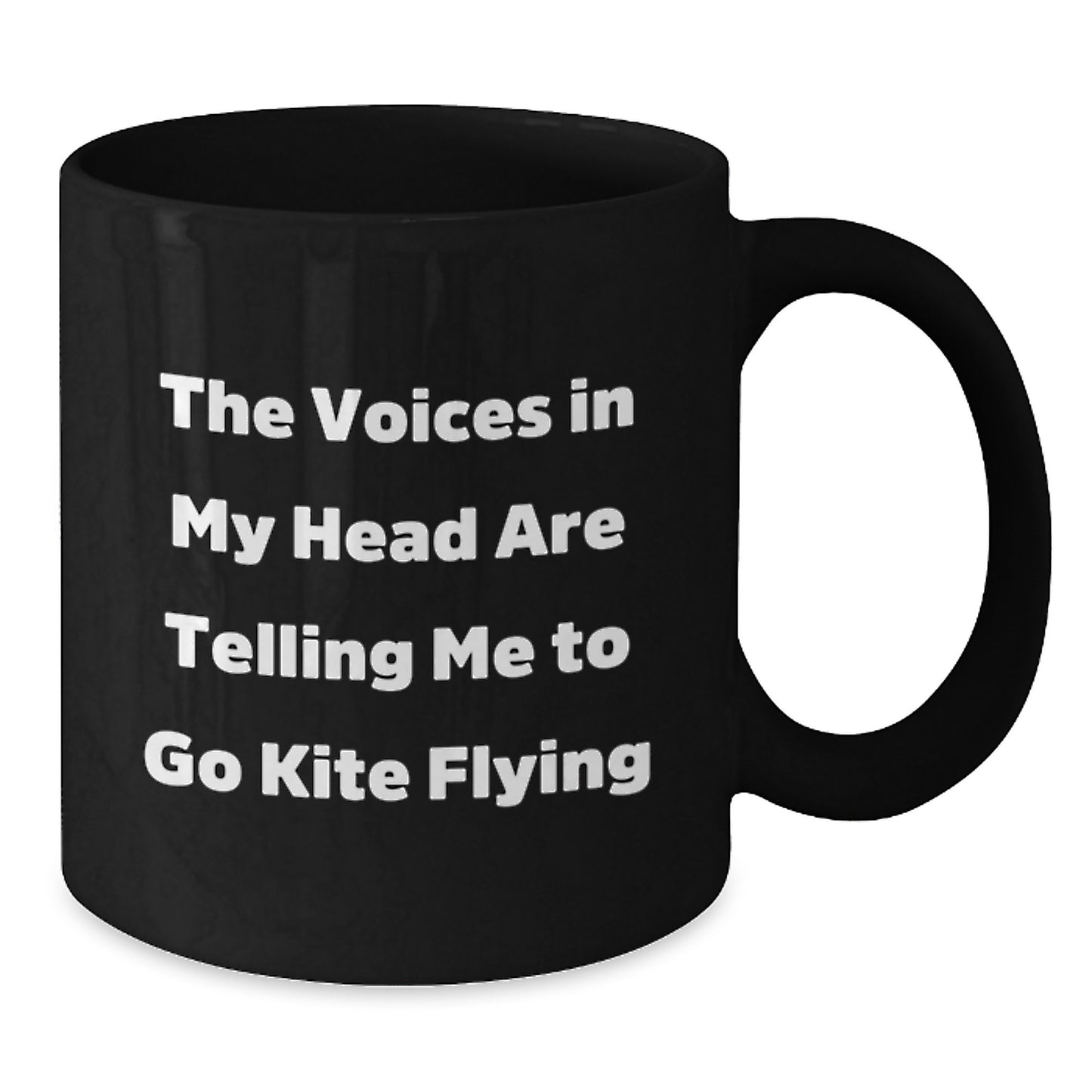 Funny Kite Flying Quote Gifts from Friends for Birthday - Black Coffee Mug, 11oz or 15oz, Microwave and Dishwasher Safe - Additional