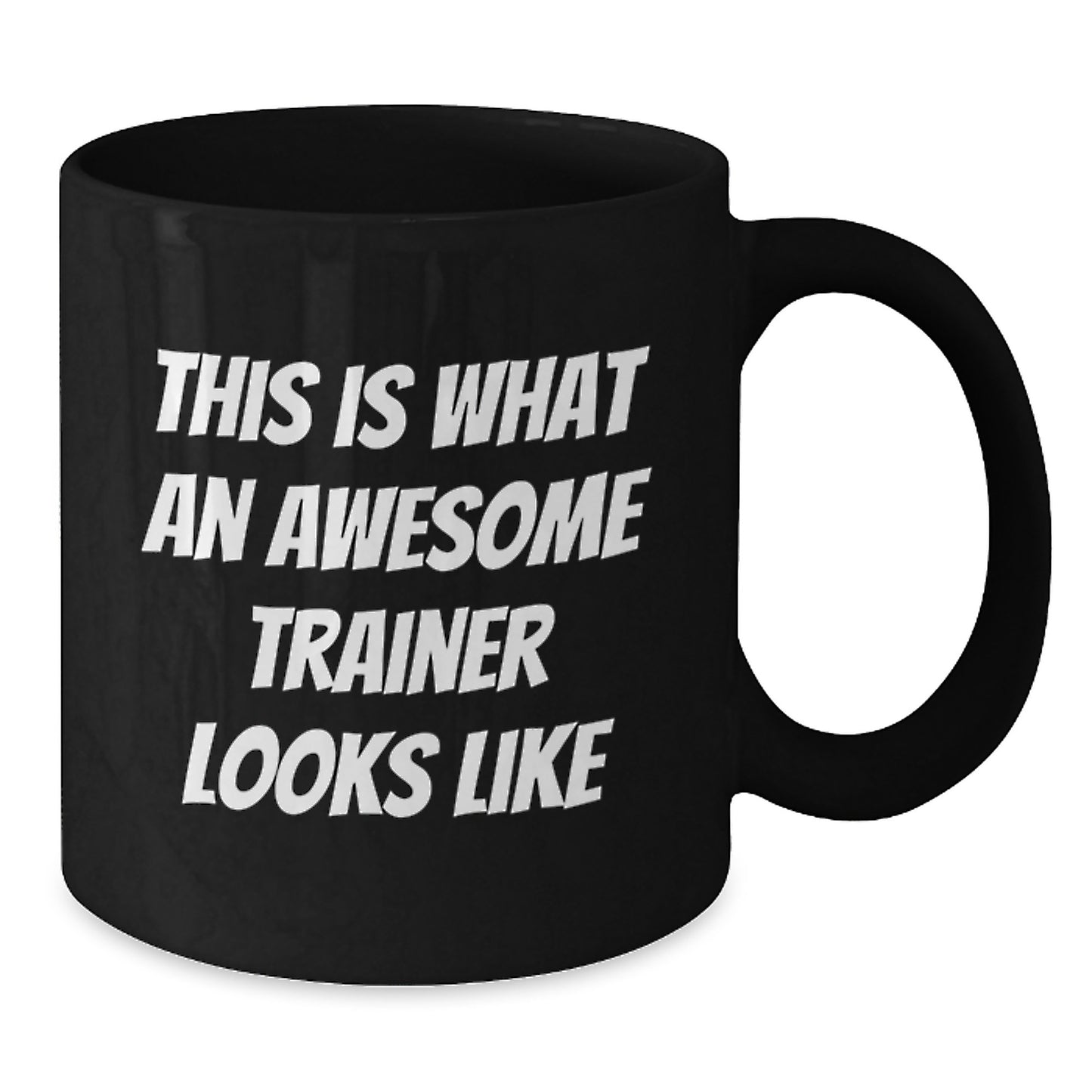 Funny Trainer Gifts from Friends for Awesome Trainers - This Is What An Awesome Trainer Looks Like, Black Coffee Mug for Graduation Unique Gifts - Additional