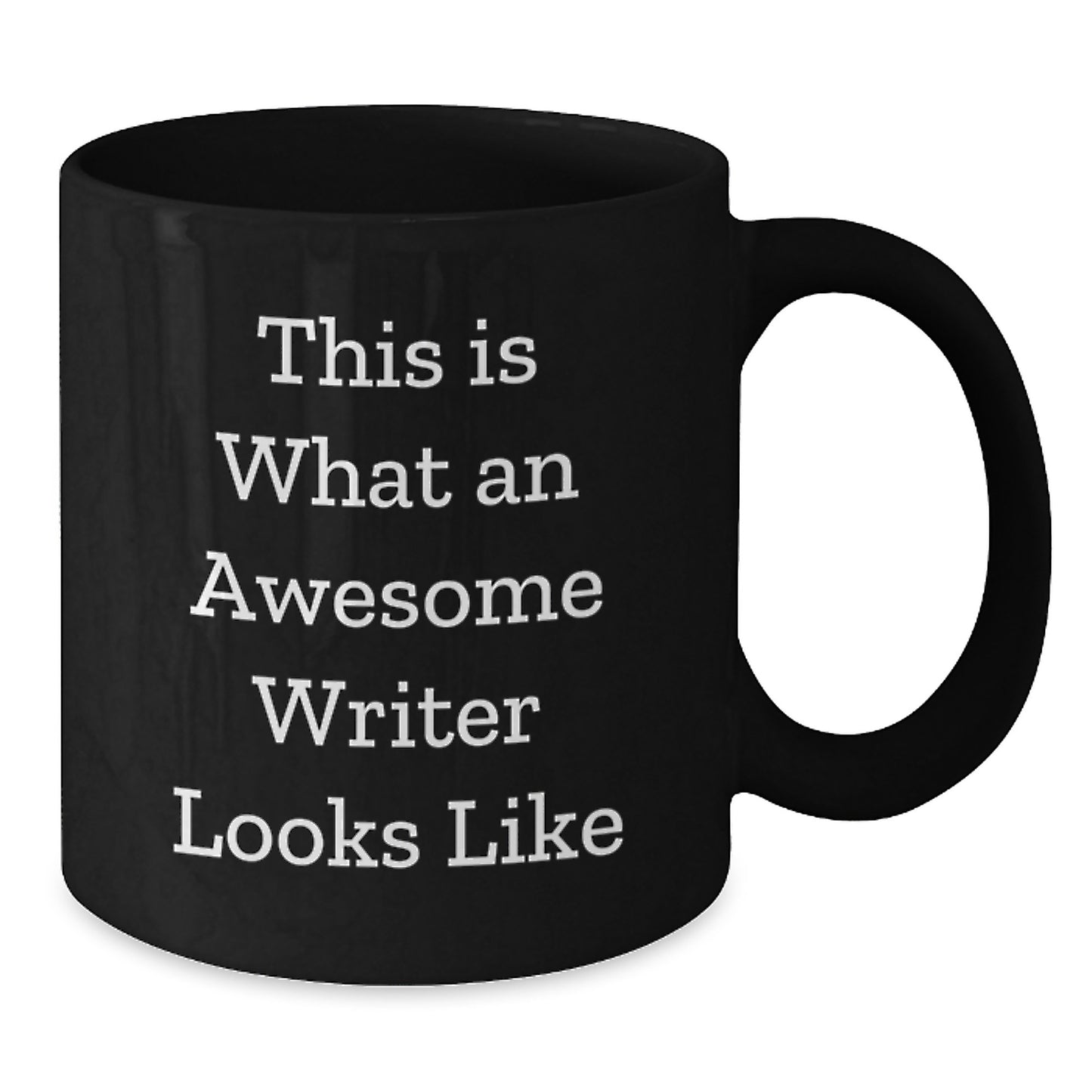 Funny Writer Gifts for Men, Black Coffee Mug, Graduation Unique Gifts from Friends, 'This Is What An Awesome Writer Looks Like' Quote - Additional