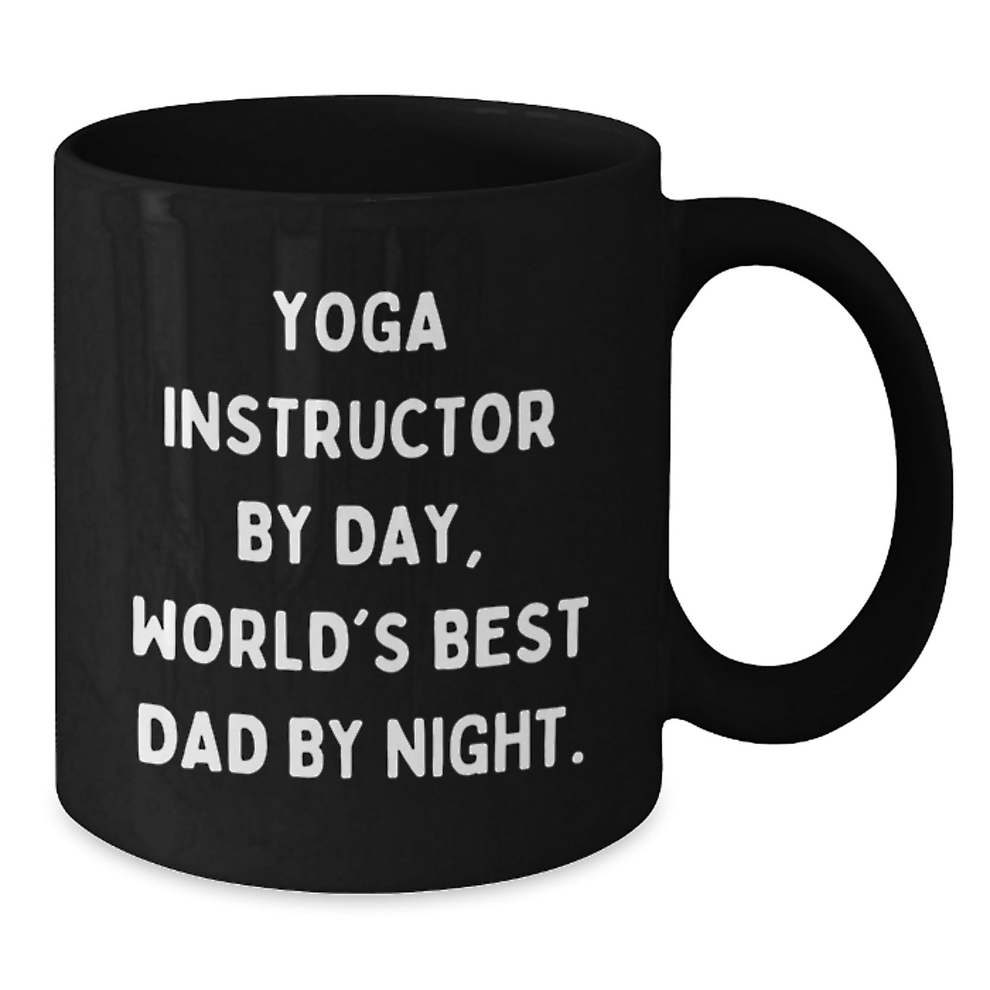 Yoga Instructor Gifts Funny Coffee Mugs for Men or Women Friends Coworkers Family - 'Yoga Instructor By Day, World's Best Dad By Night' Birthday Unique Gifts from Dad to Yoga Instructor - Additional