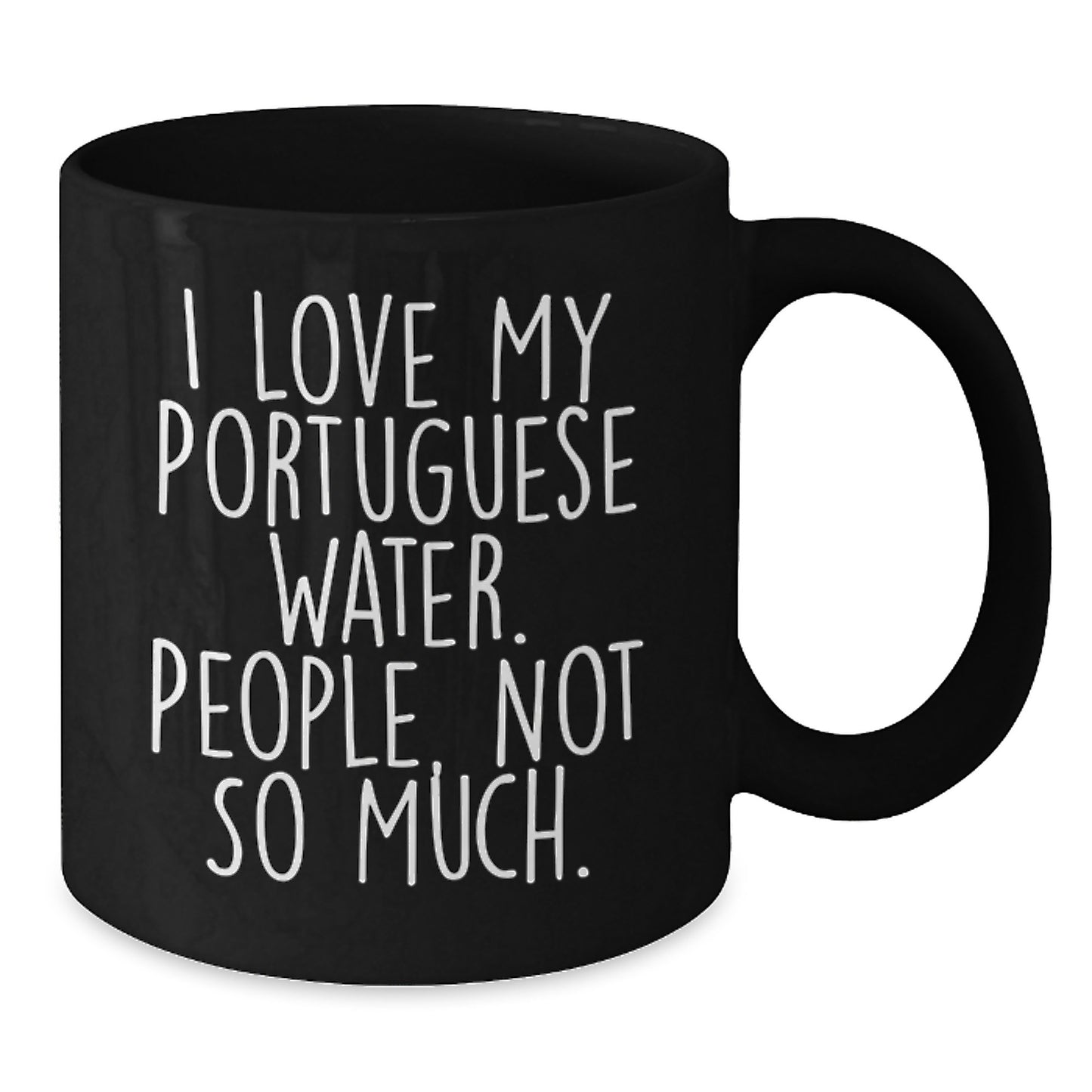 Portuguese Water Dog Lovers Black Coffee Mug, Funny Quote Gift from Friends to Family, Birthday Unique Gifts for Men Women - Additional
