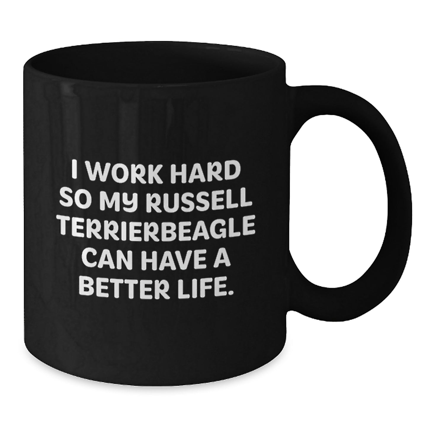 Funny Russell Terrier Dog Gifts from Friends and Family, Inspirational Mug for Her, Him, or Coworkers, Graduation Unique Gifts for Russell Terrier Dog Lovers, 11oz Black Coffee Mug - Additional