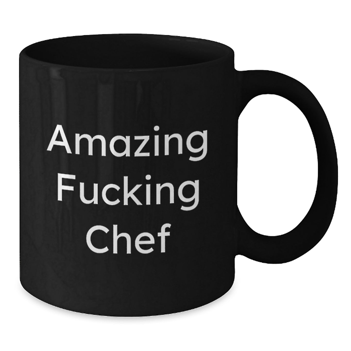 Funny Chef Gifts for Men, Black Coffee Mug Unique Christmas Memorable Presents from Friends - Additional