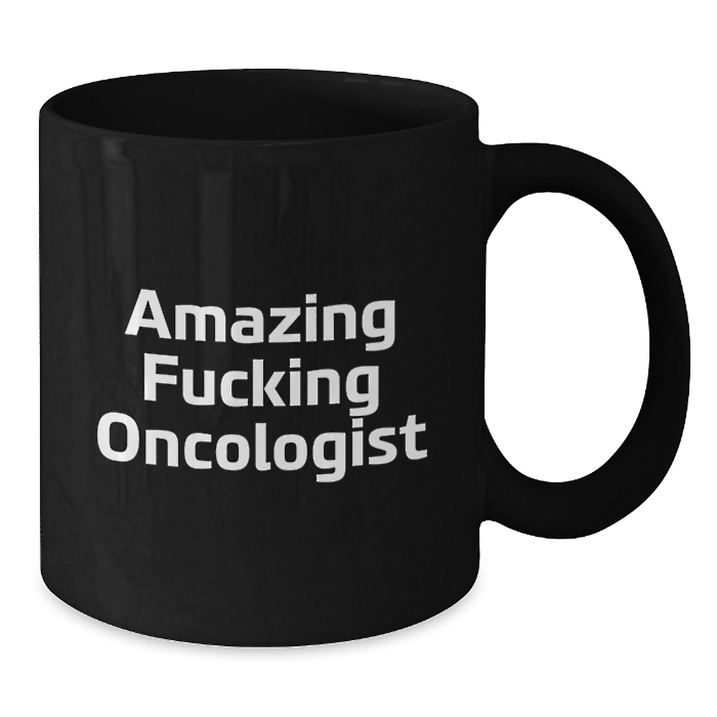 Funny Oncologist Gifts from Men to Oncologists, Black Coffee Mug, Amazing F--king Oncologist Quote, Christmas Unique Presents - Additional