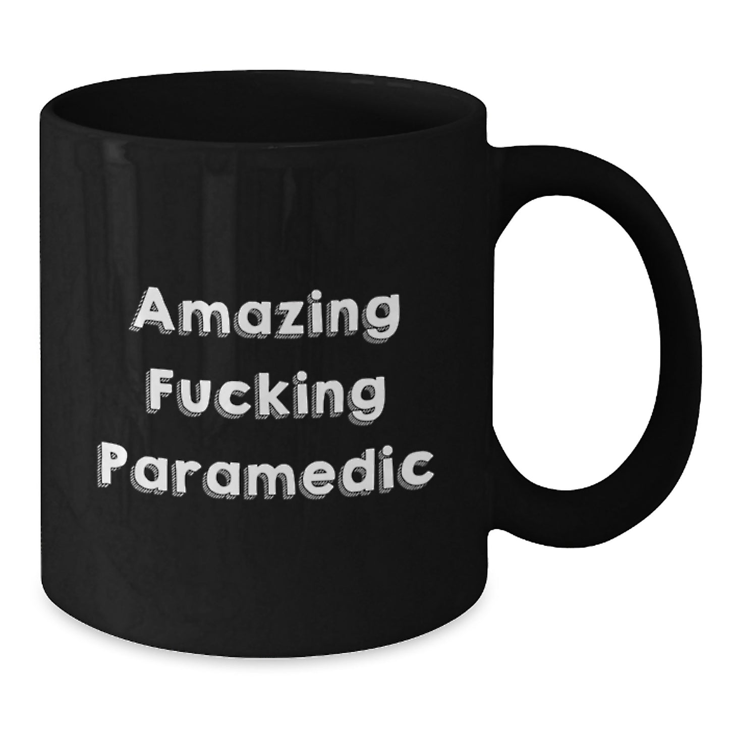 Funny Rescue Worker Gifts for Men, Rescue Worker Black Coffee Mug with 'Amazing F--king Rescue Worker' Quote, Unique Christmas Unique Gifts from Family - Additional
