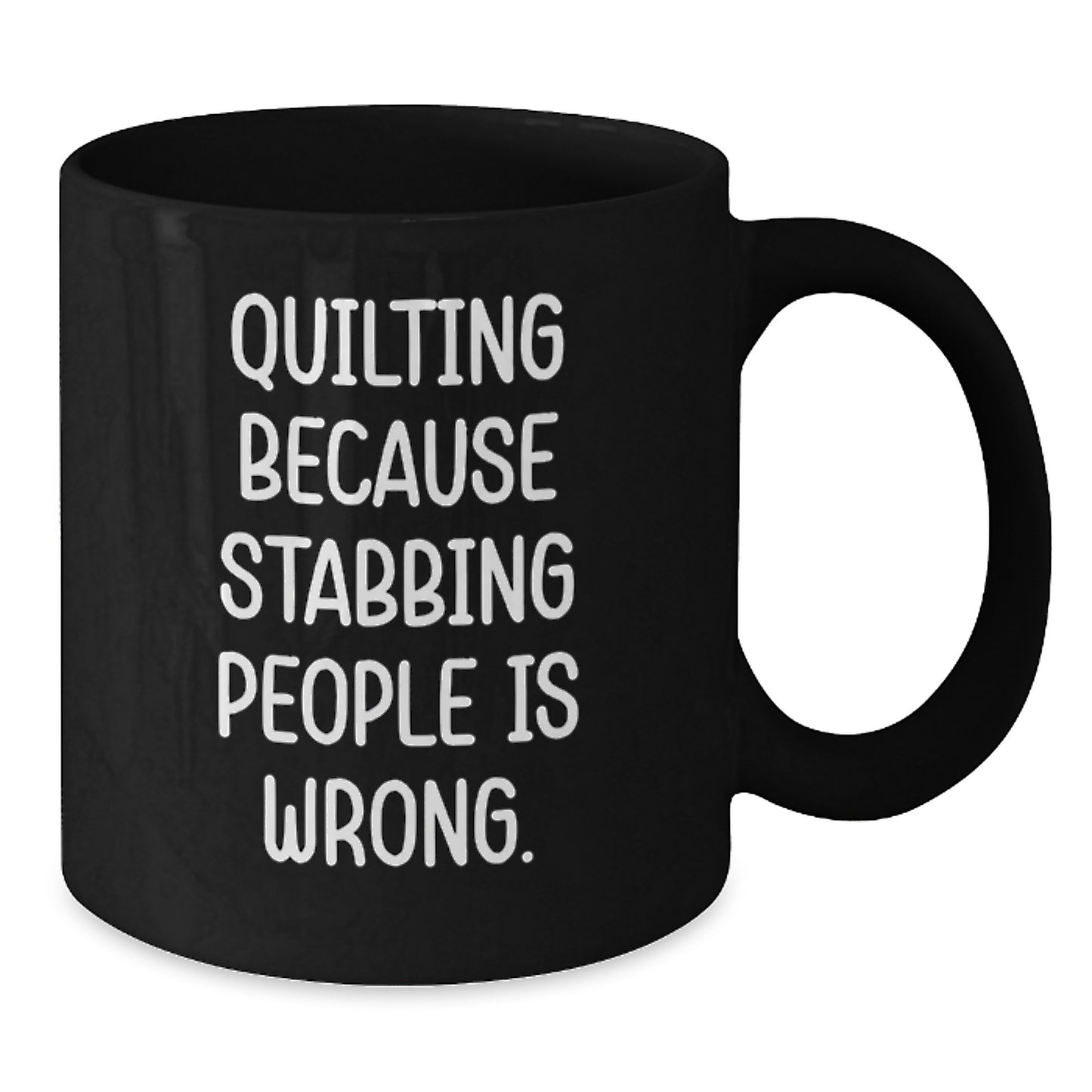 Quilting Humor Funny Gifts from Women to Quilting Enthusiast Friends Black Coffee Mugs - Additional