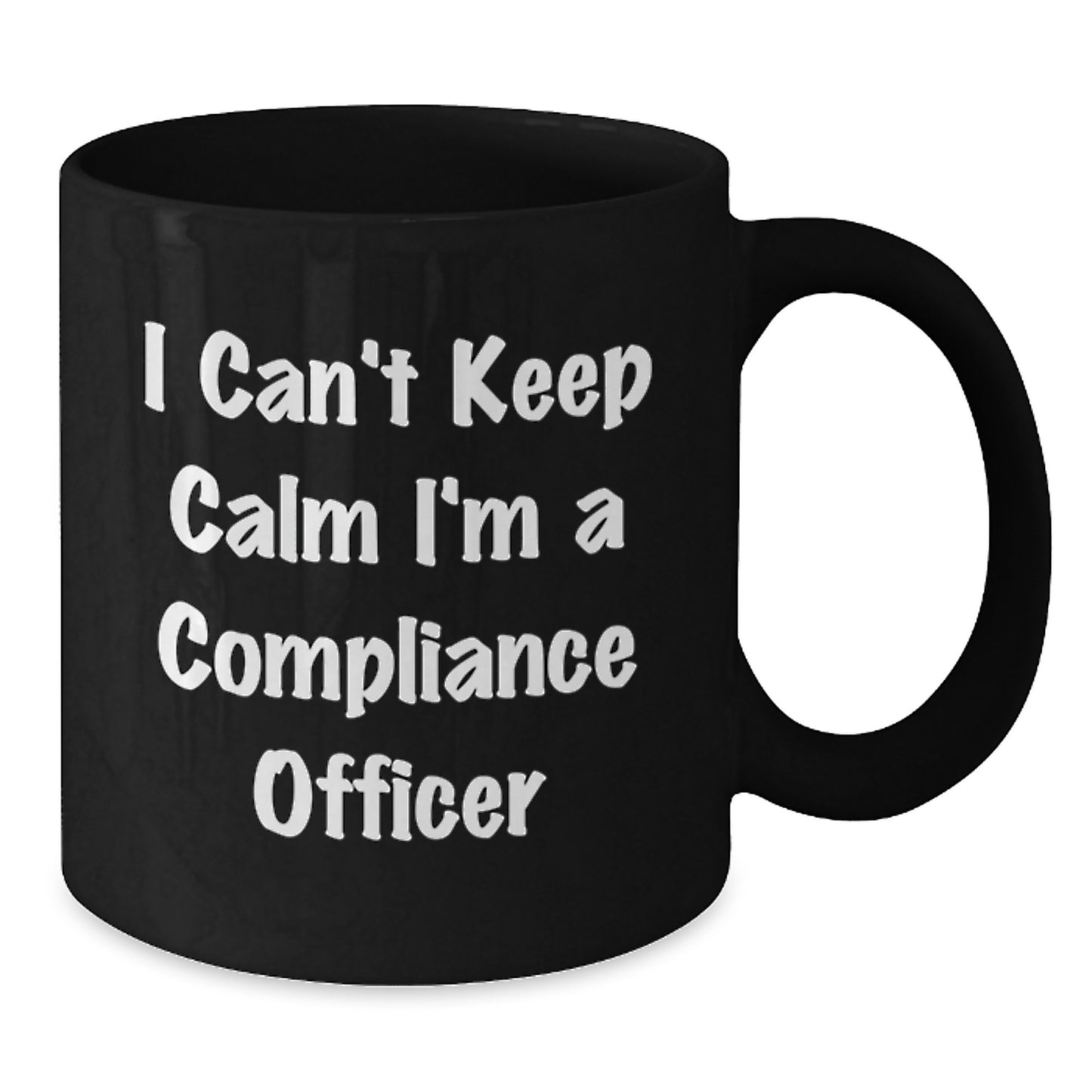Funny Compliance Officer Gifts, I'm A Compliance Officer Black Coffee Mug, Ideal Gift for Compliance Officer Colleagues at Christmas - Additional