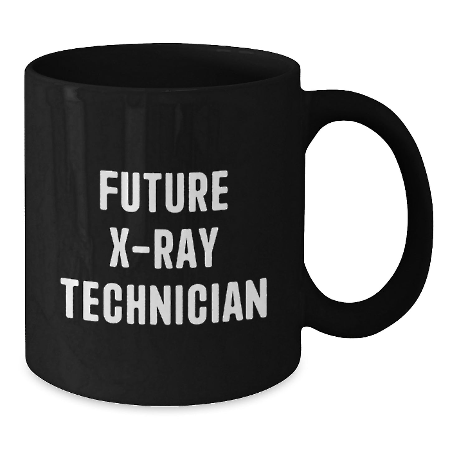Funny X-Ray Technician Gifts for Men from Friends on Graduation Unique Gifts, Black Coffee Mug with Inspirational Quote - Additional
