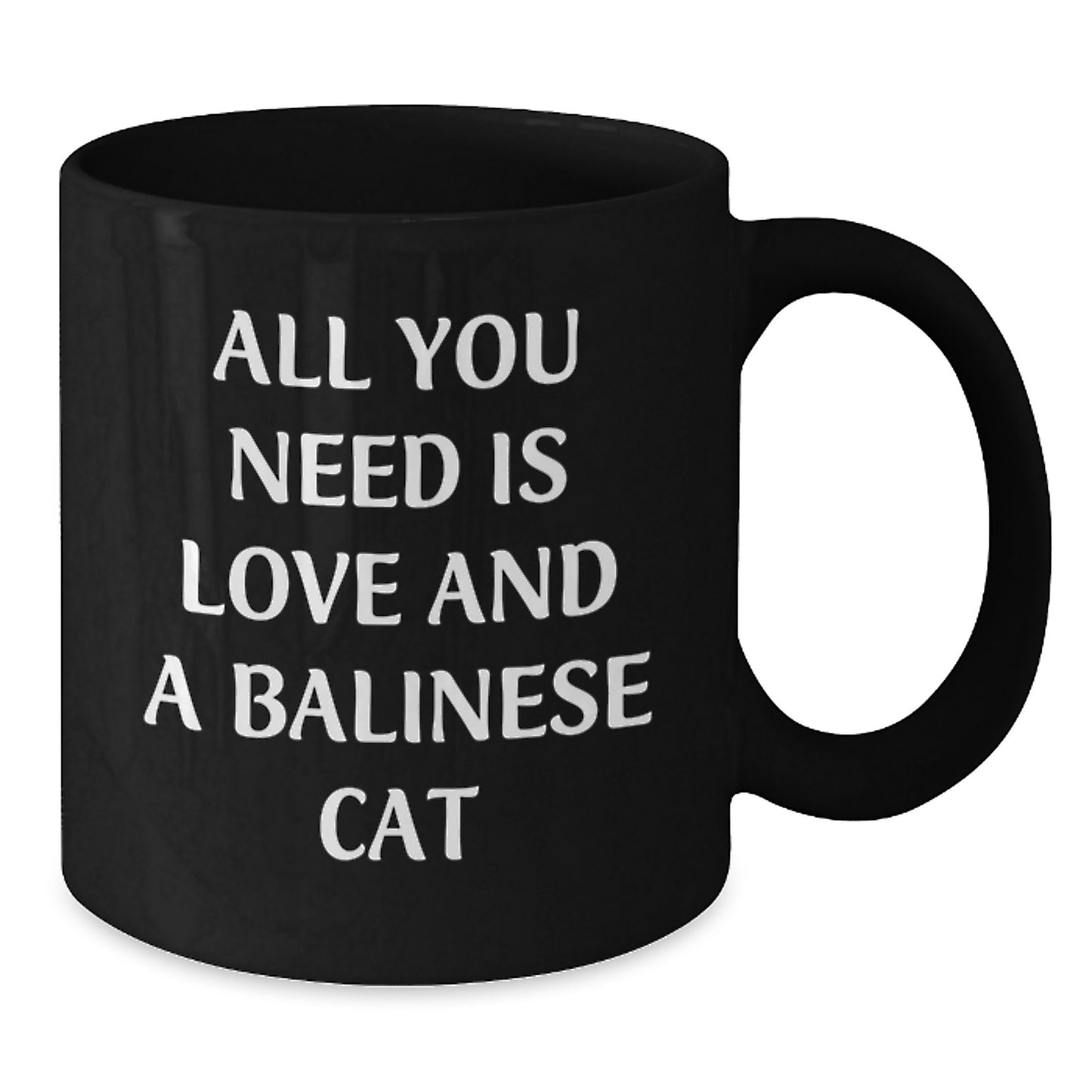 Funny Balinese Cat Black Coffee Mugs, Gifts from Friends for Christmas Unique Gifts, Perfect for Fans of Balinese Cat Lovers - Additional