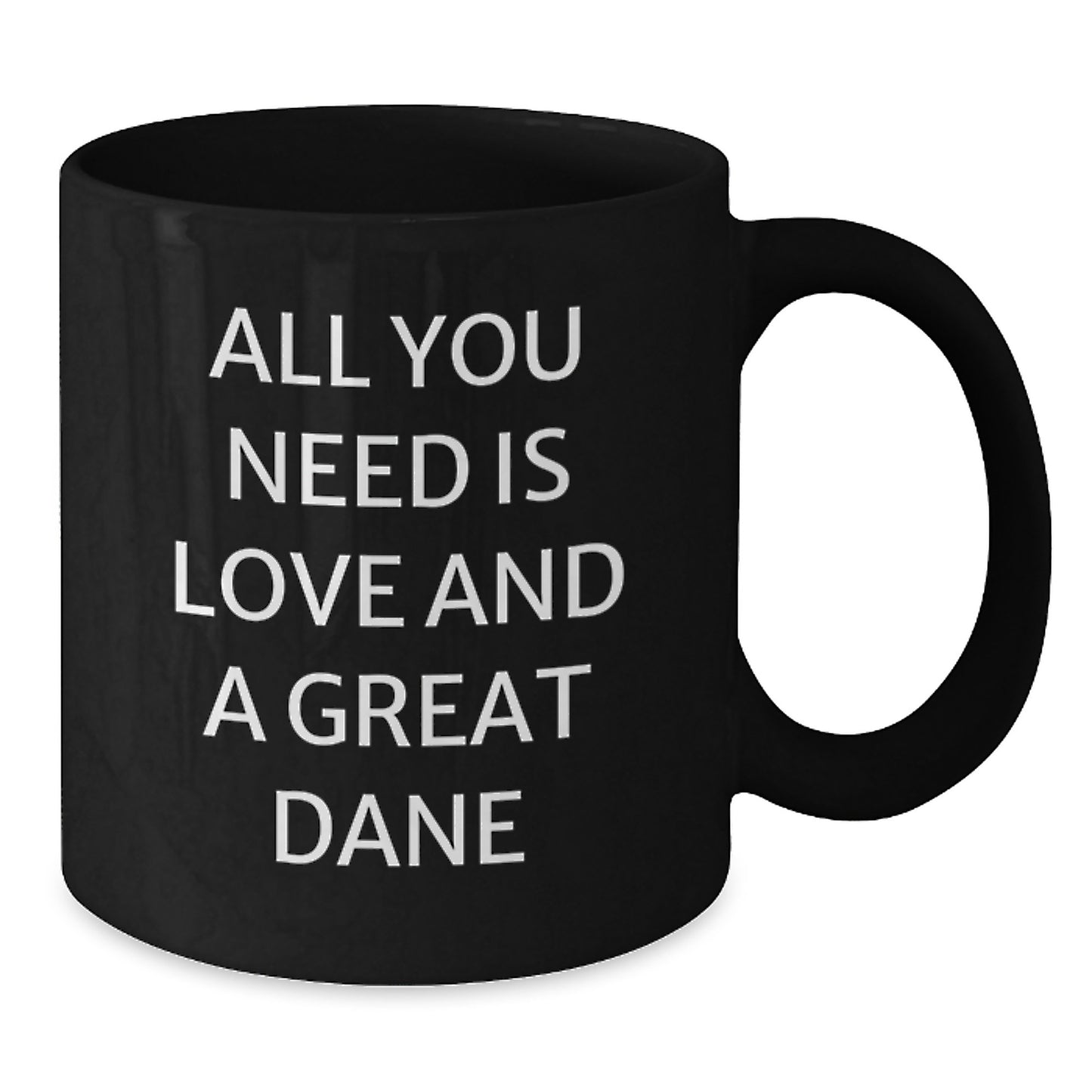 Love and Great Danes, Graduation Unique Gifts from Friends, Black Coffee Mug for Great Dane Dog Lovers - Additional