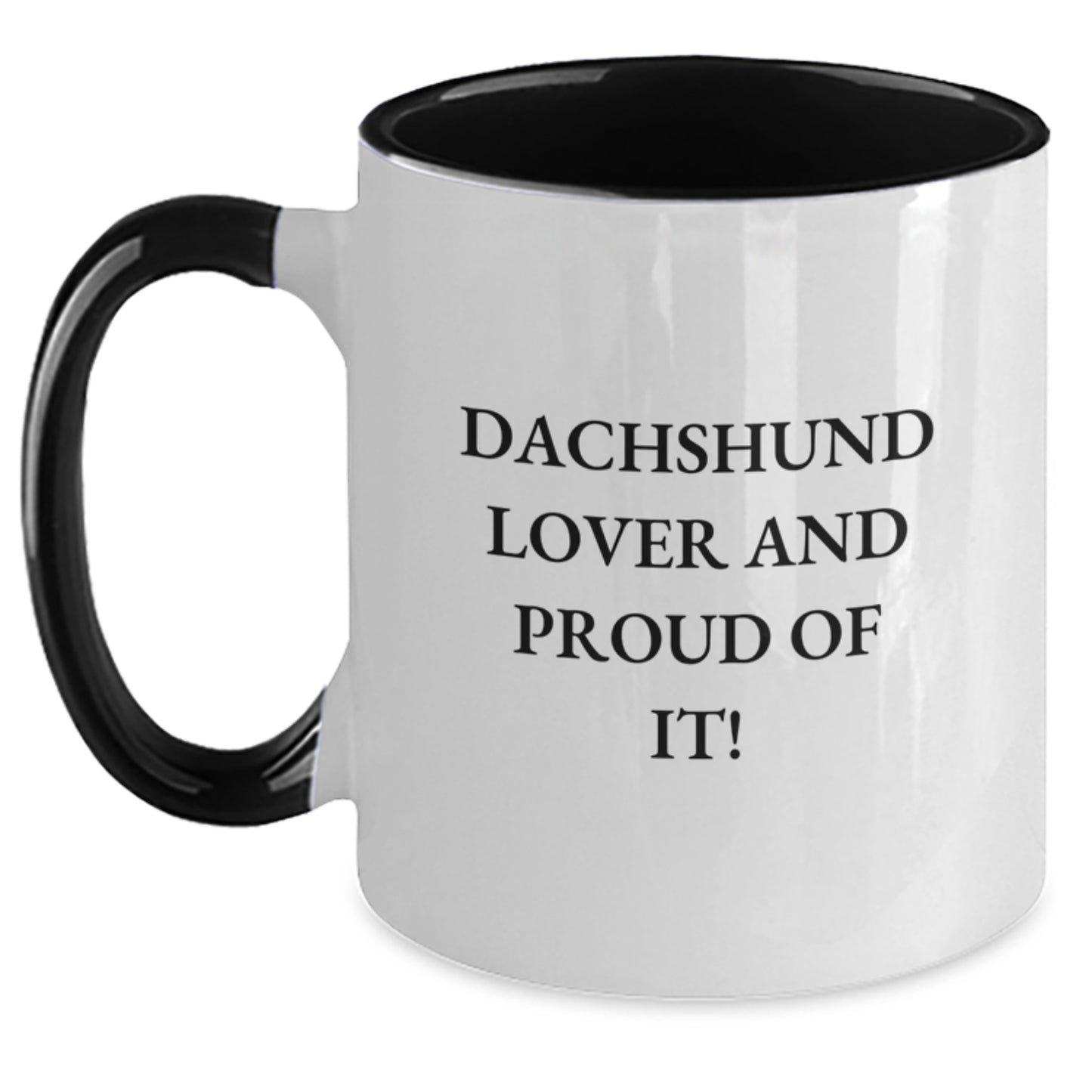 Dachshund Dog Lovers Funny Coffee Mug Gifts from Friends for Birthday, Two Tone Ceramic Mug - Main