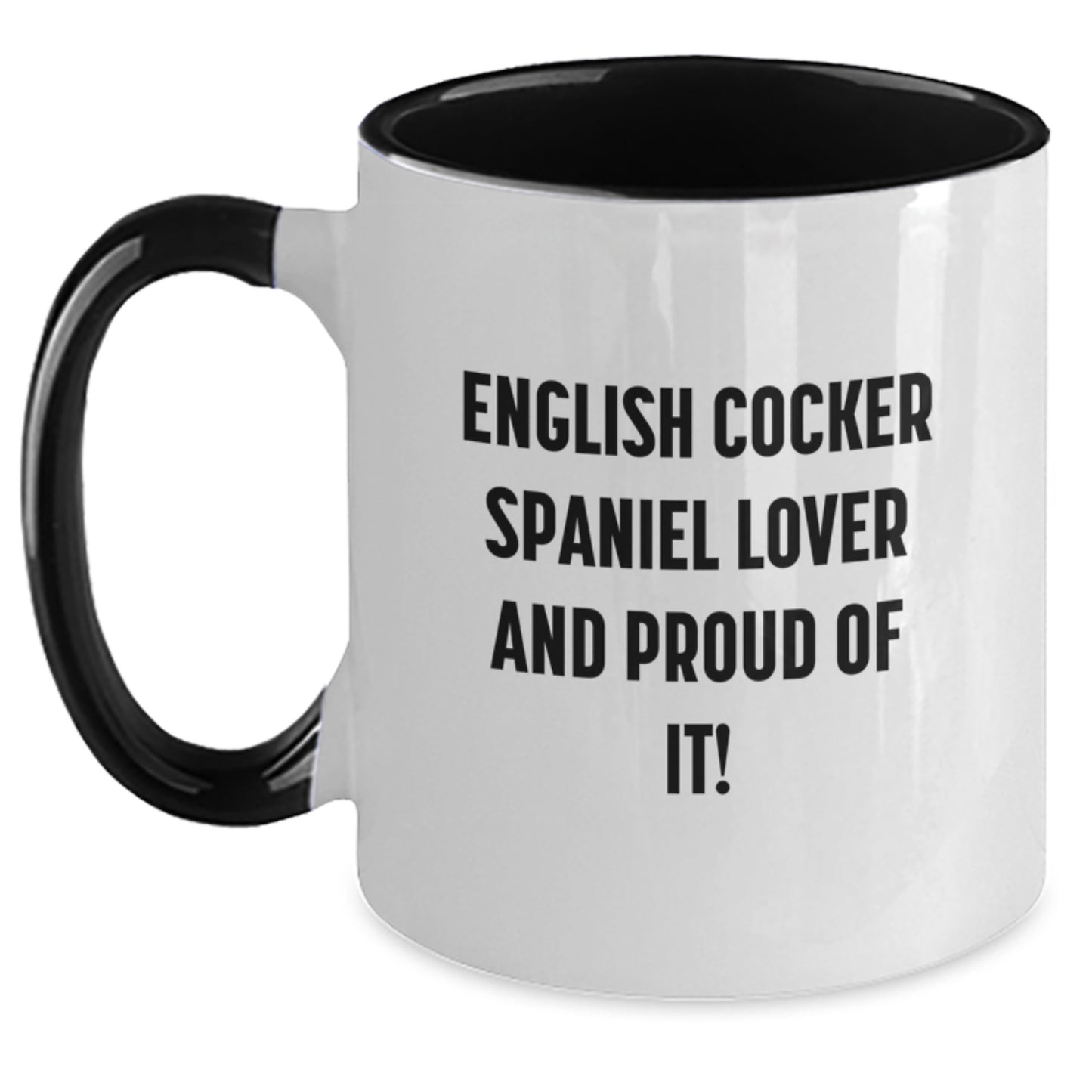 Funny English Cocker Spaniel Dog Lover Gifts from Friends - Birthday Unique Two Tone Coffee Mugs - Main