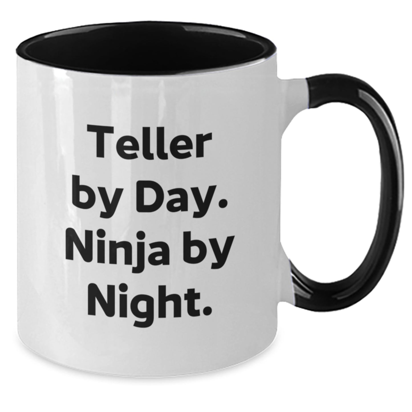 Teller By Day Funny Ninja Night Two Tone Coffee Mug Gifts for Teller from Friends - Additional