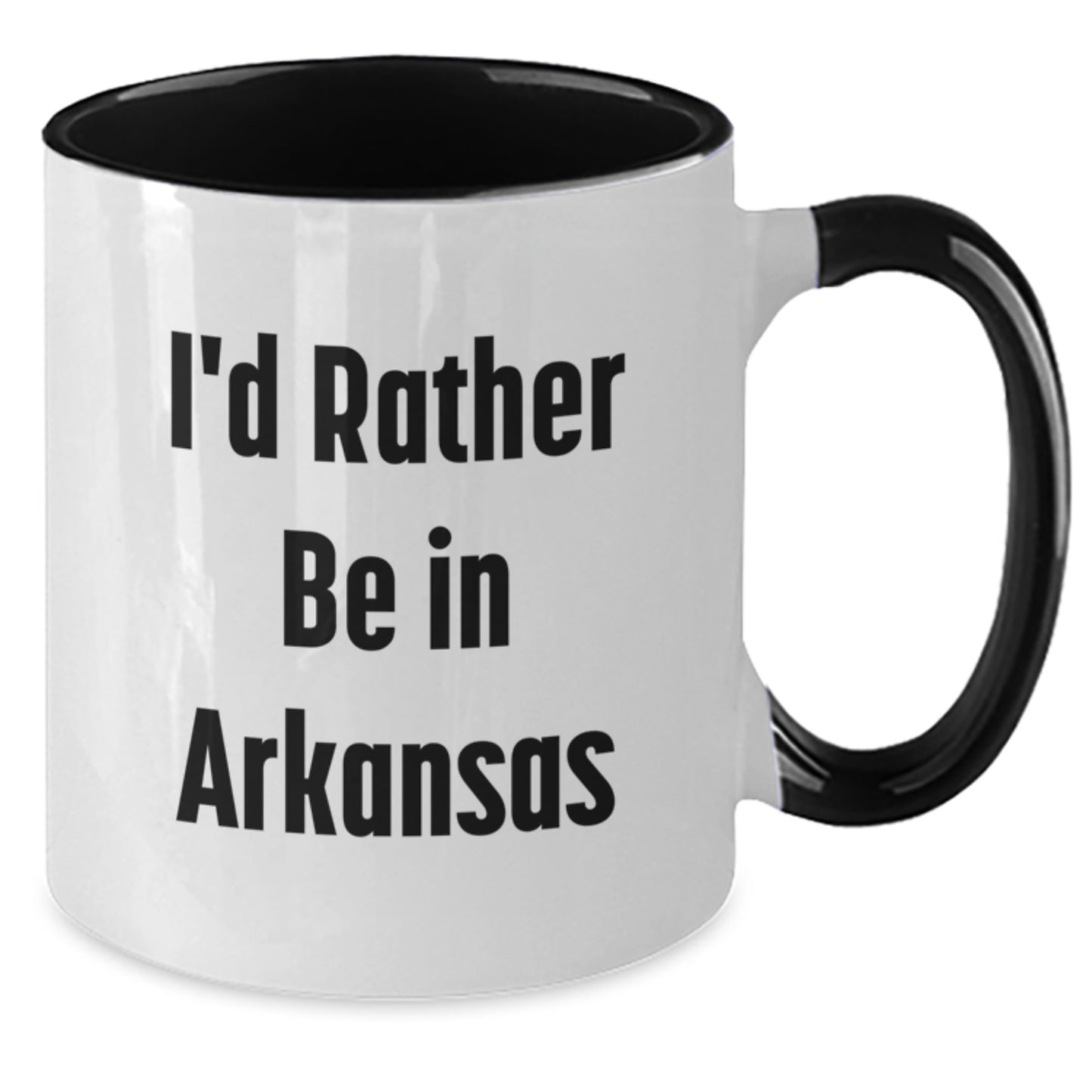 Arkansas Gifts from Friends - I'd Rather Be In Arkansas Two Tone Coffee Mug, Funny Quote for Birthday, Arkansas Enthusiasts, Arkansas Lovers, Gifts for Men, Women, Friends, Family - Additional