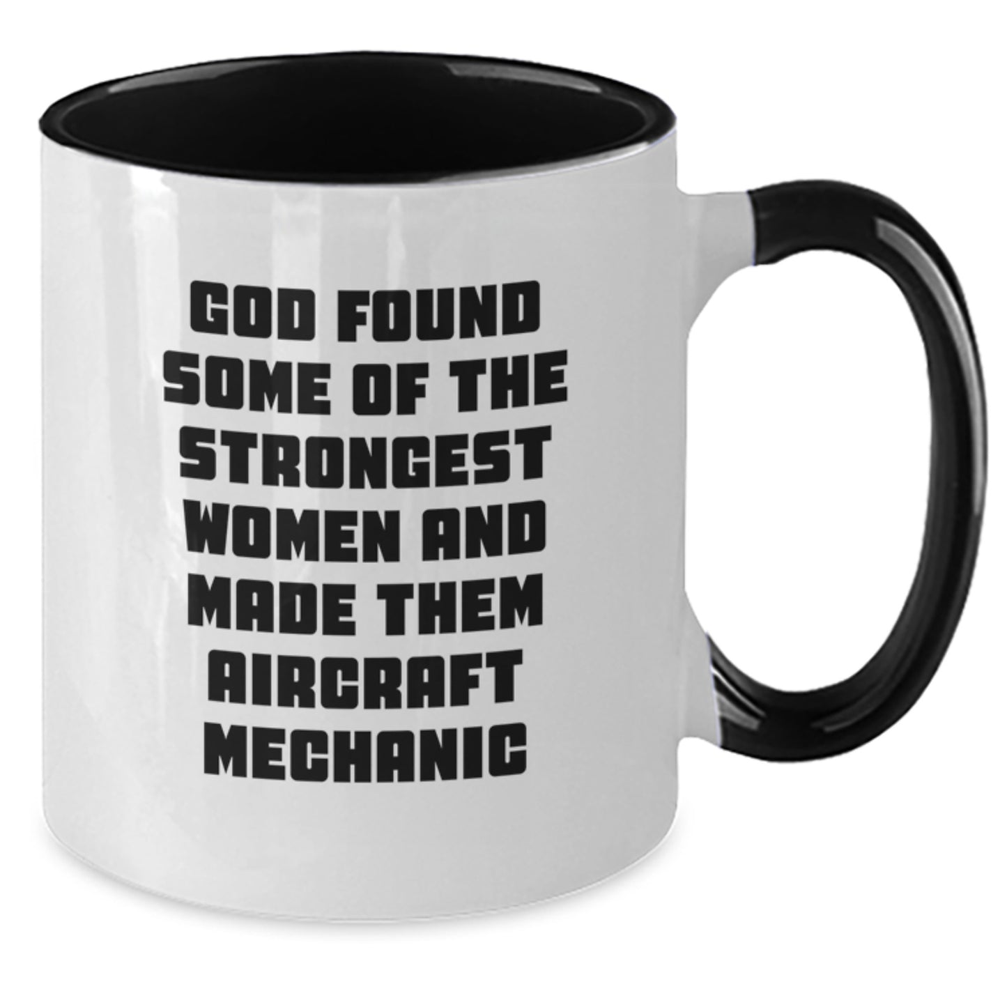 Funny Aircraft Mechanic Gifts for Women Christmas Two Tone Coffee Mugs from Family, Inspirational Women in Aviation - Additional