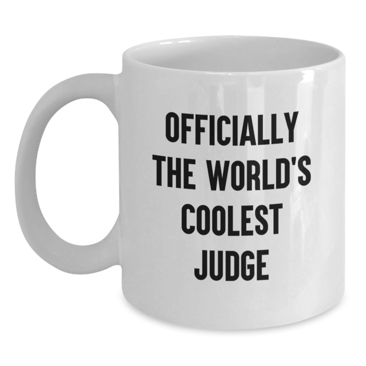 Funny Judge Gifts for Men, White Coffee Mug, Officially The World's Coolest Judge Quote, Christmas Unique Gifts from Friends - Main
