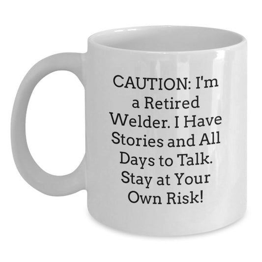 Welder Humor Funny Graduation Gifts White Coffee Mug From Men - Main
