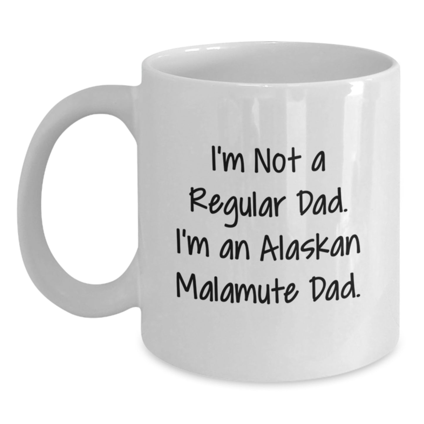 Alaskan Malamute Dad Funny Coffee Mug for Graduation Gifts from Men to Friends and Family, White 11oz or 15oz Capacity - Main