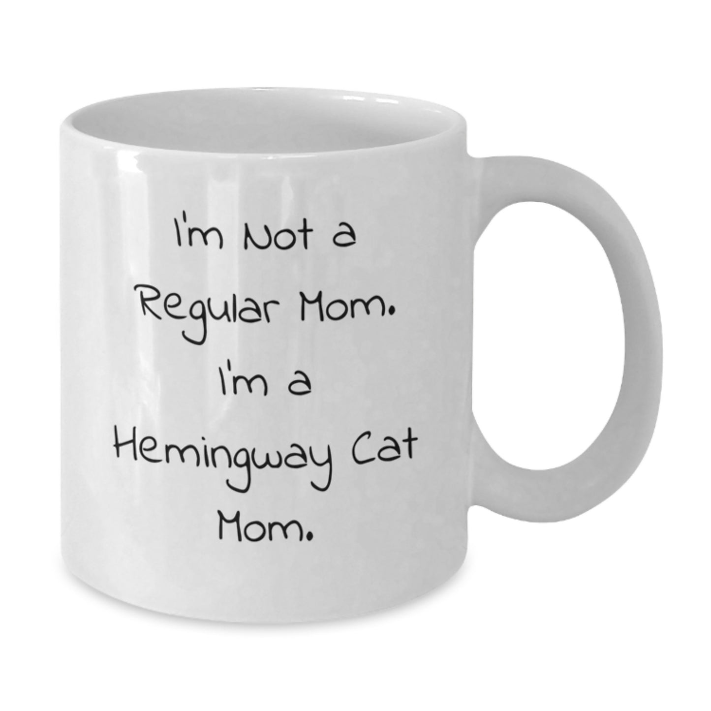 Hemingway Cat Mom Funny White Coffee Mug Gifts from Friends for Birthday - Additional