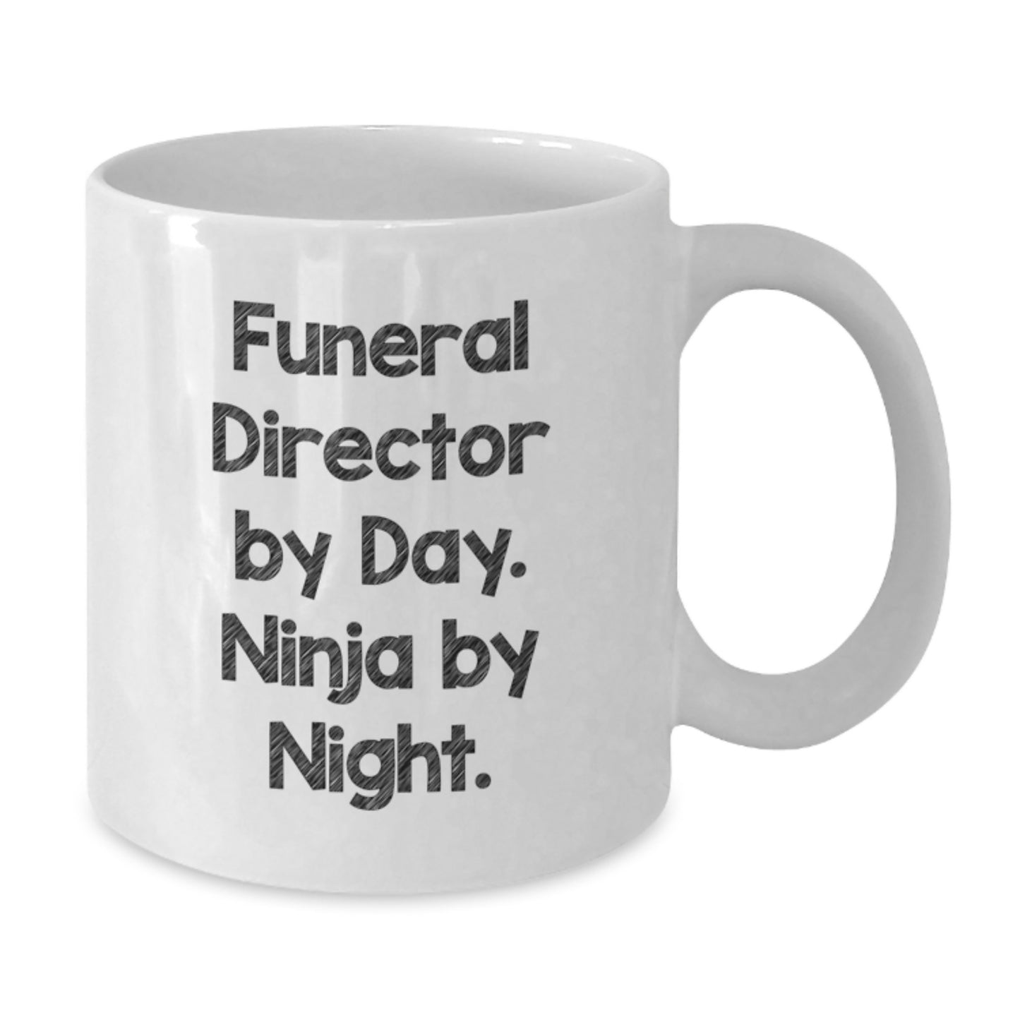 Funeral Director Gifts by Day, Ninja by Night White Coffee Mugs, Funny Graduation Unique Gifts from Friends, Family, or Coworkers - Additional