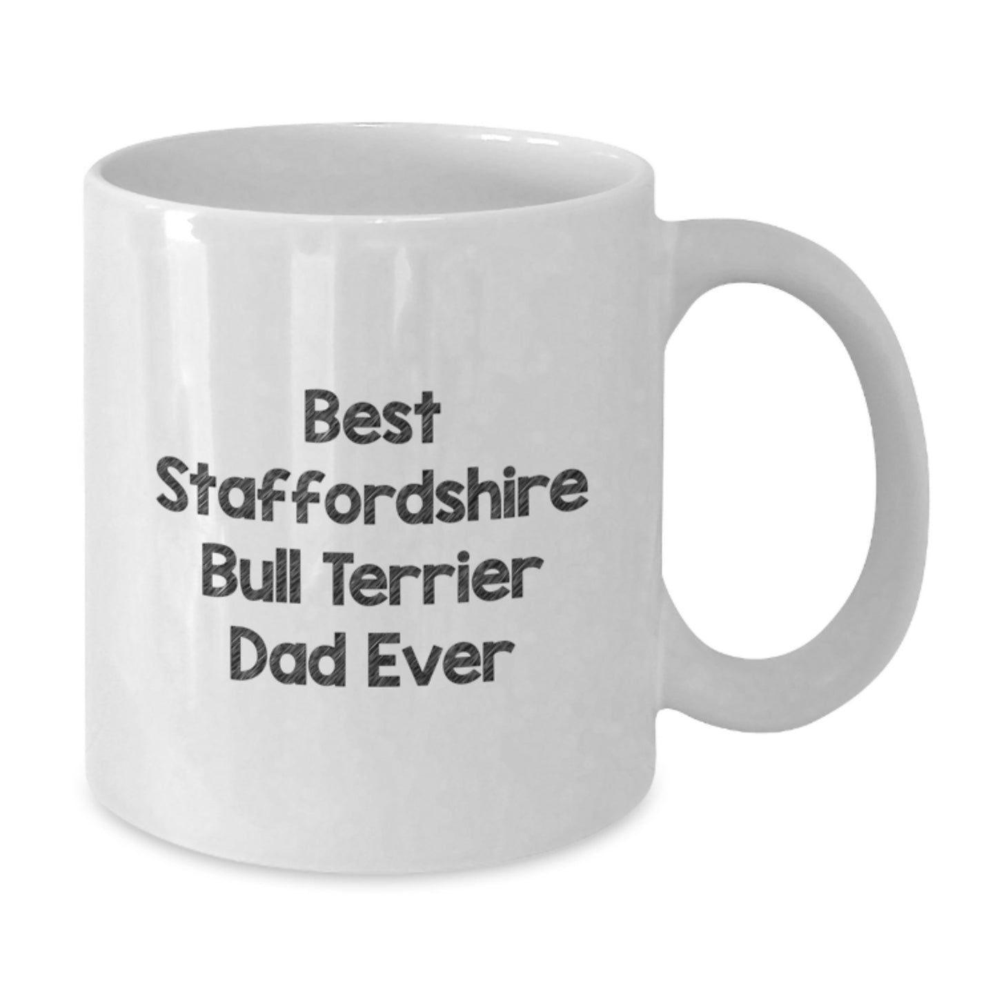 Staffordshire Bull Terrier Dog Lover Gifts from Friends and Family for the Best Dad Ever, Funny Quote on White Coffee Mug, Graduation Unique Gifts - Additional