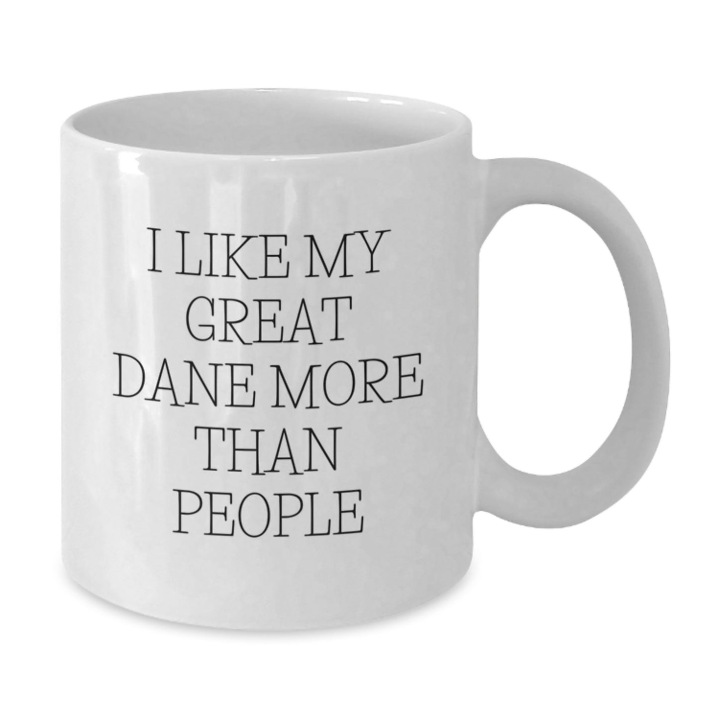 Funny Great Dane Dog Lovers Gifts from Family Friends - I Like My Great Dane More Than People White Coffee Mug - Additional