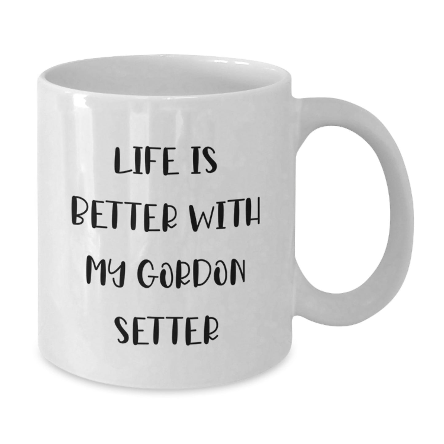 Gordon Setter Dog Lovers Funny Gifts from Friends for Birthday Unique White Coffee Mugs, Life Is Better With My Gordon Setter - Additional