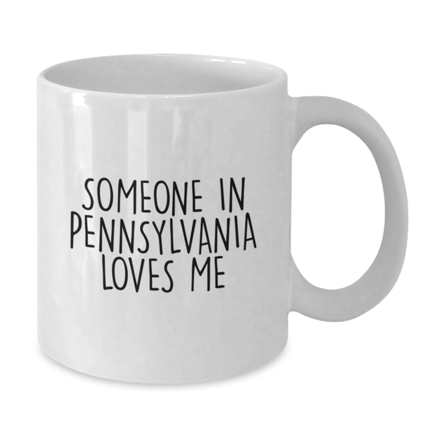 Pennsylvania Lovers Gifts from Someone Special, Funny White Coffee Mug for Birthday, 'Someone In Pennsylvania Loves Me' Quote, 11oz or 15oz Capacity, Ceramic, Microwave and Dishwasher Safe - Additional