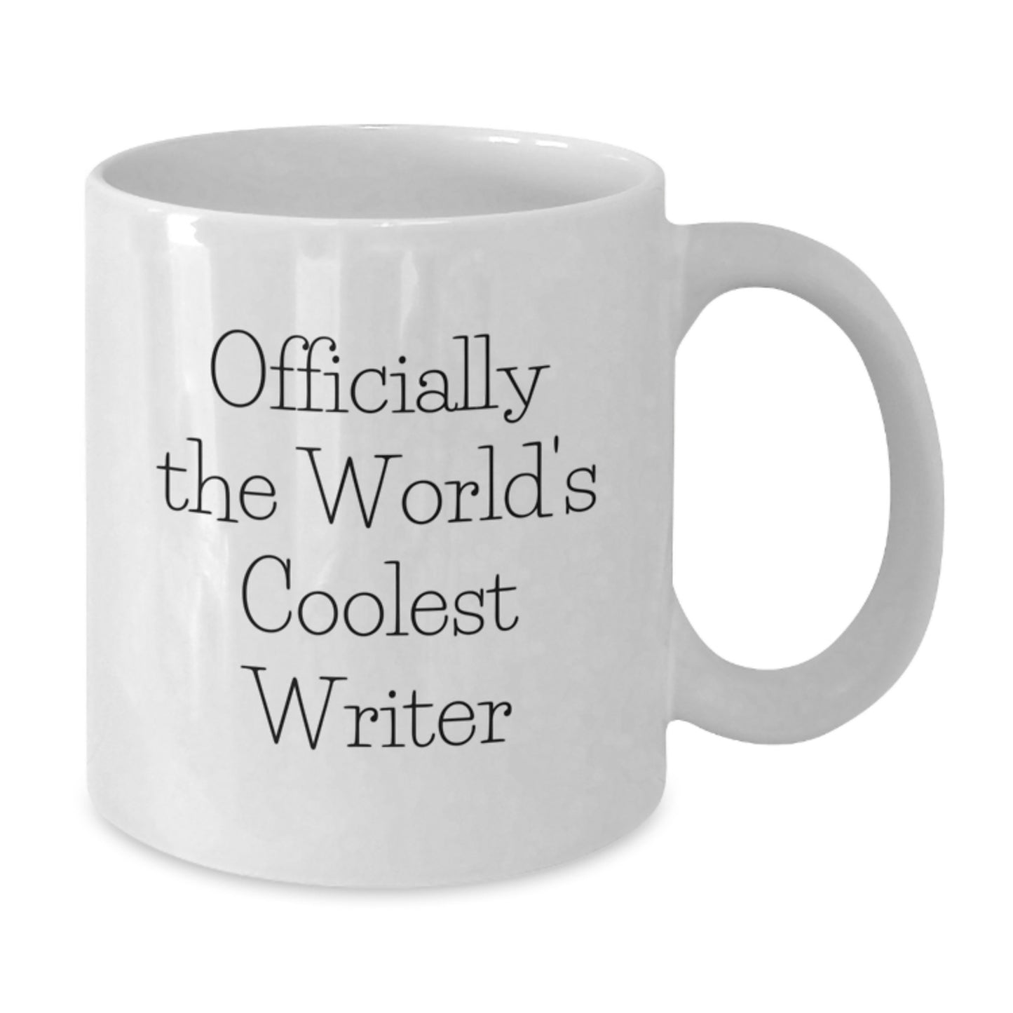 Funny Quirky Writer Gifts from Friends and Family for Christmas Unique Mugs - Officially The World's Coolest Writer White Coffee Mug - Additional