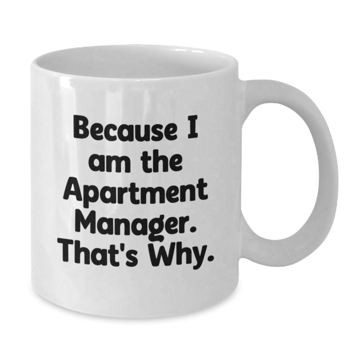Christmas Unique Gifts for Apartment Managers - Funny Quote White Coffee Mug Gifts from Friends and Family to Say I Am The Apartment Manager That's Why - Additional