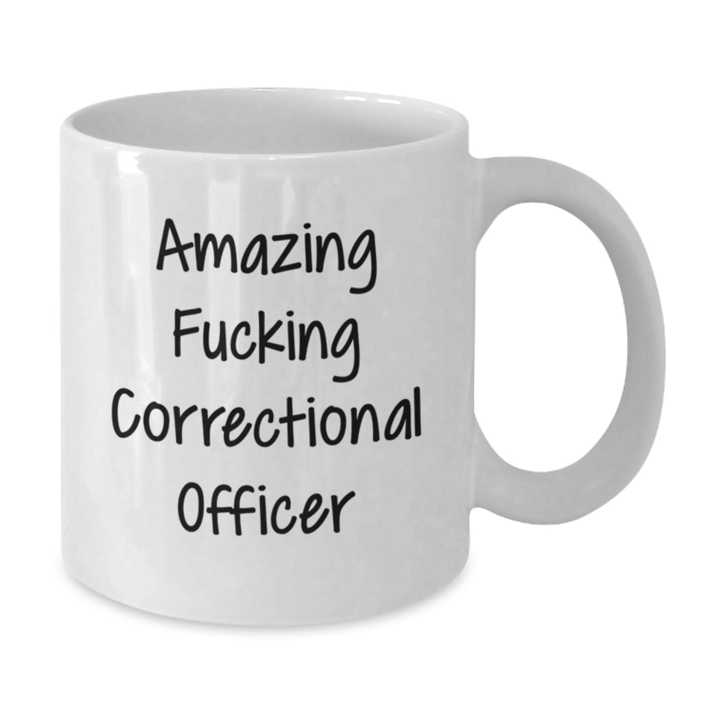 Funny Correctional Officer Gifts for Men, White Christmas Coffee Mug with Amazing Quote, Great Presents from Friends - Additional