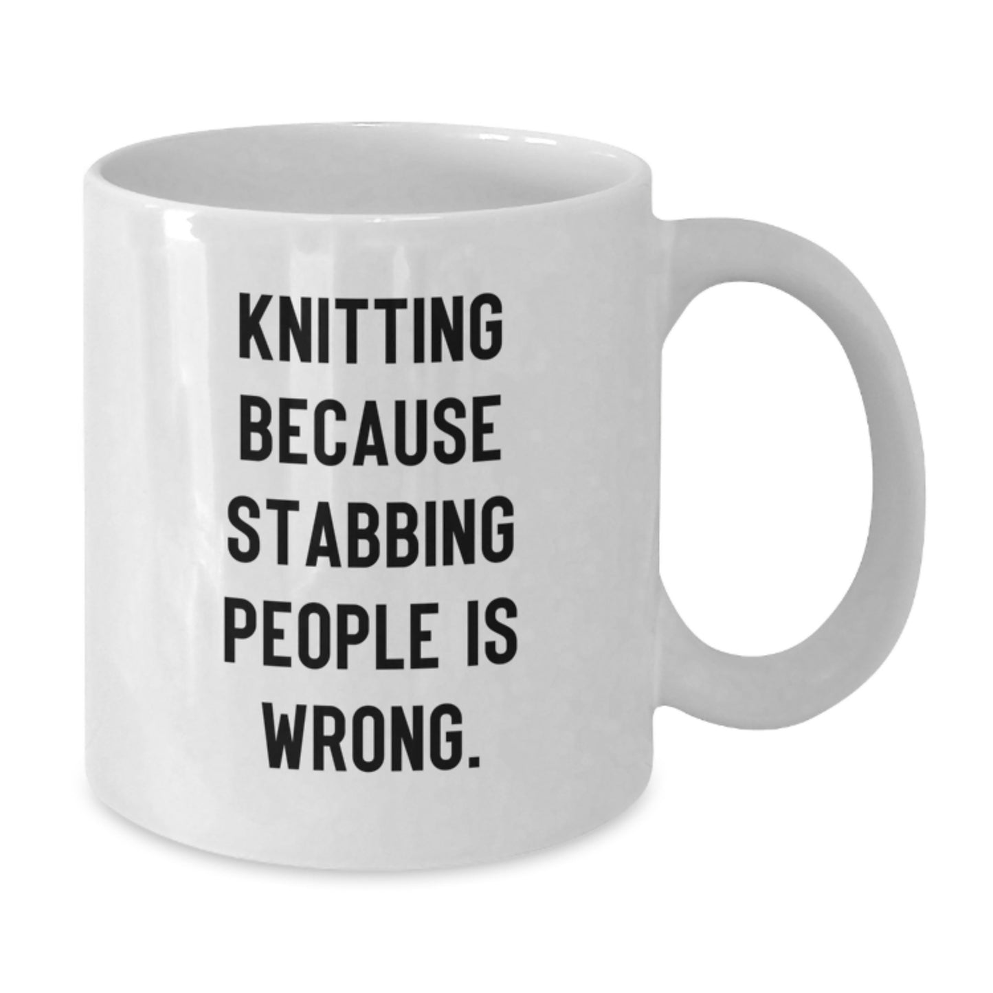 Funny Knitting Gifts for Men, Women, and Friends, White Coffee Mug, Christmas Unique Presents, Gifts from Mom, Dad, or Friends - Additional