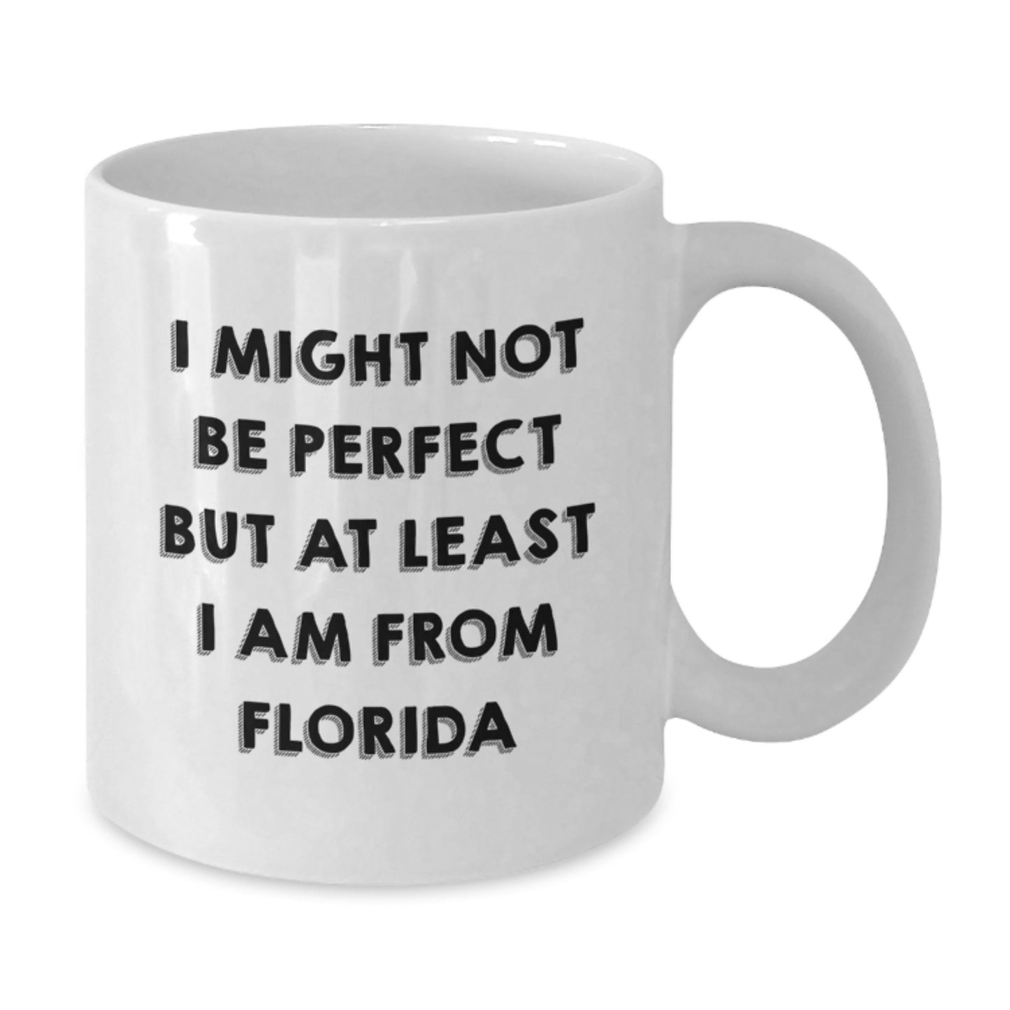 Gifts from Florida, Funny White Coffee Mugs for Graduates, Inspirational Quote Says I Might Not Be Perfect But At Least I Am From Florida, Unique Florida Gifts for Her Men Friends Family - Additional