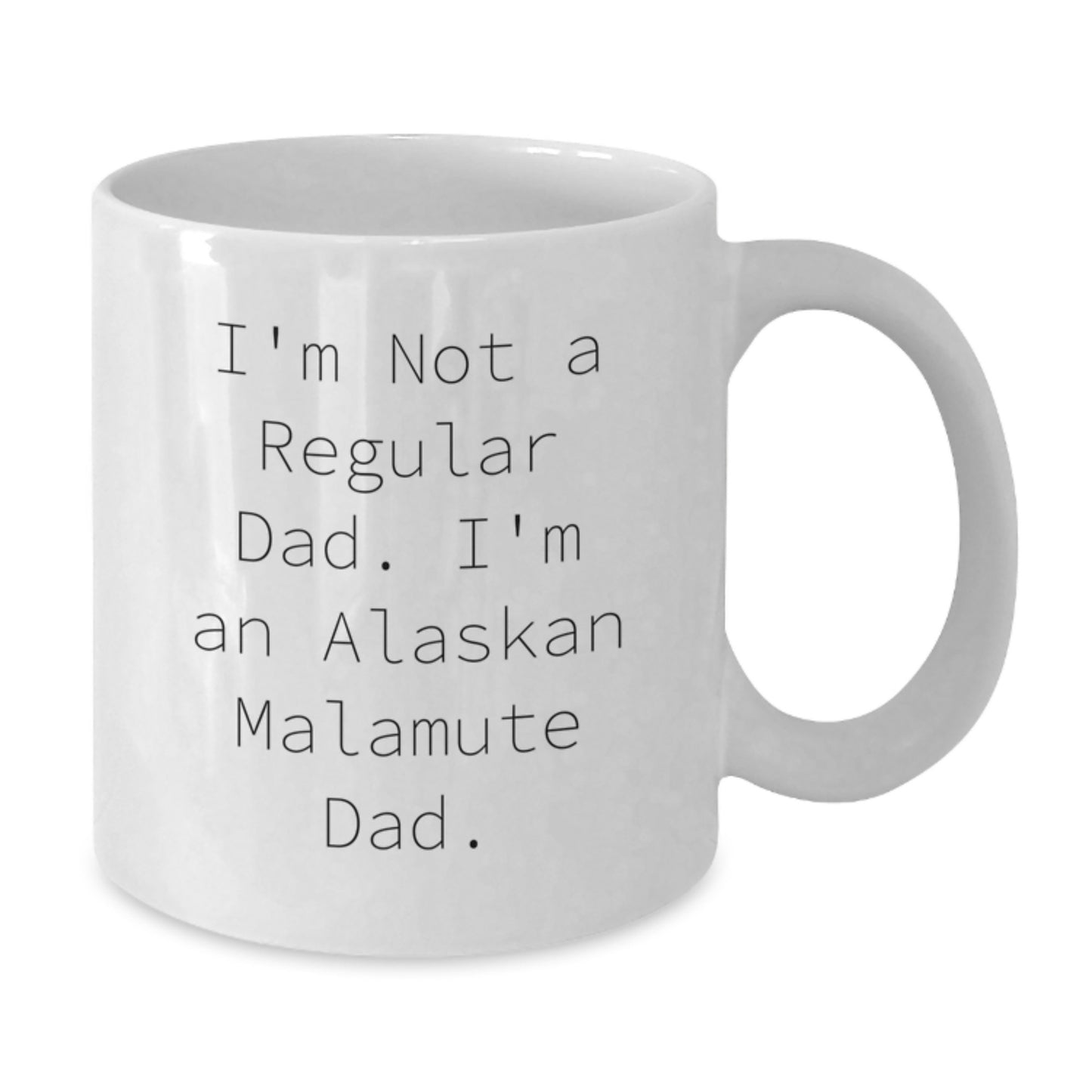 Funny Alaskan Malamute Dad White Coffee Mug Gifts for Men from Coworkers, Unique Graduation Gifts - Additional