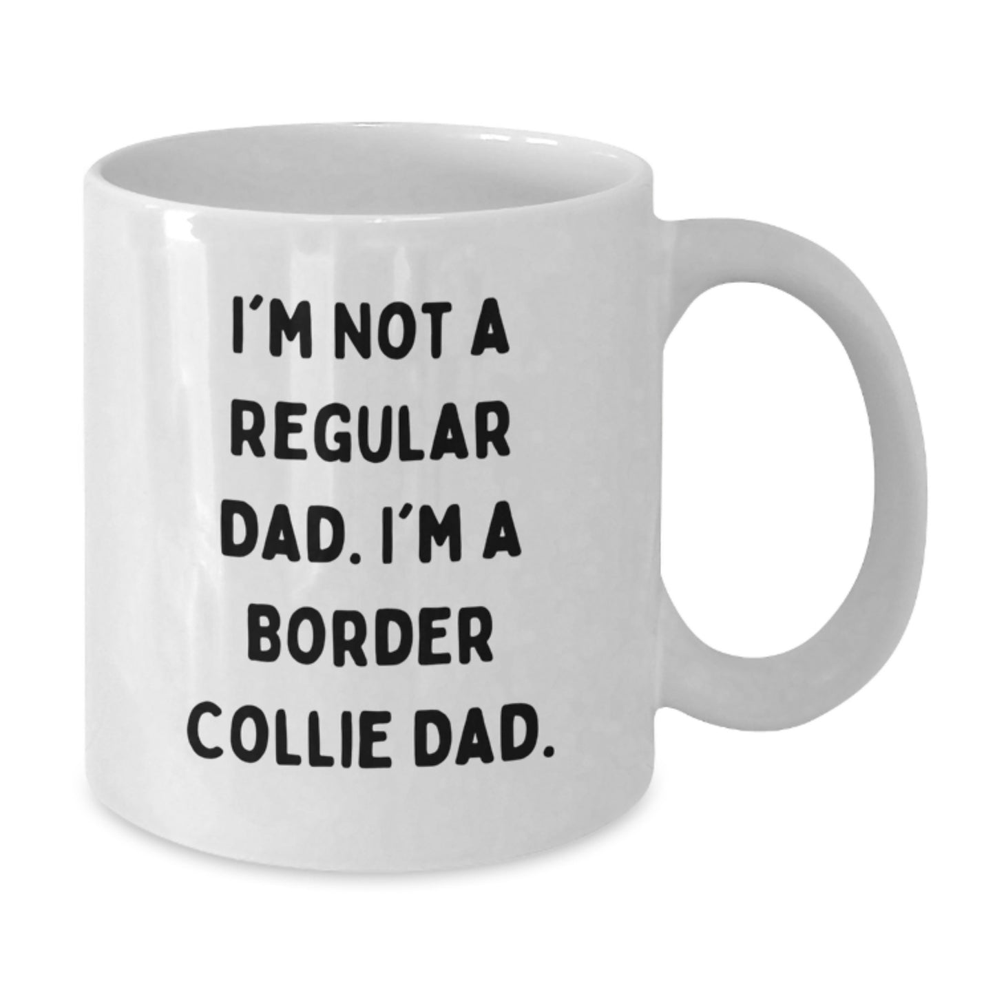 Funny Border Collie Dad Gifts - 'I'm Not A Regular Dad. I'm A Border Collie Dad.' White Coffee Mug for Men Women Friends Coworkers Family Graduation Unique Gifts from Dad to Border Collie Dog - Additional