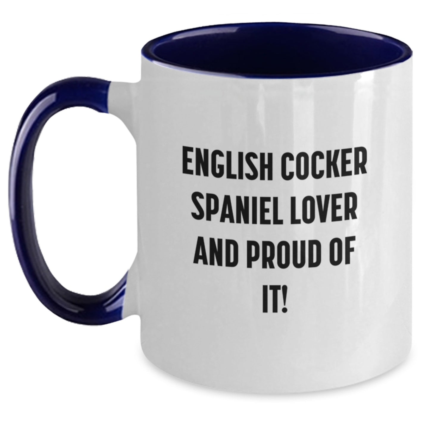Funny English Cocker Spaniel Dog Lover Gifts from Friends - Birthday Unique Two Tone Coffee Mugs - Main