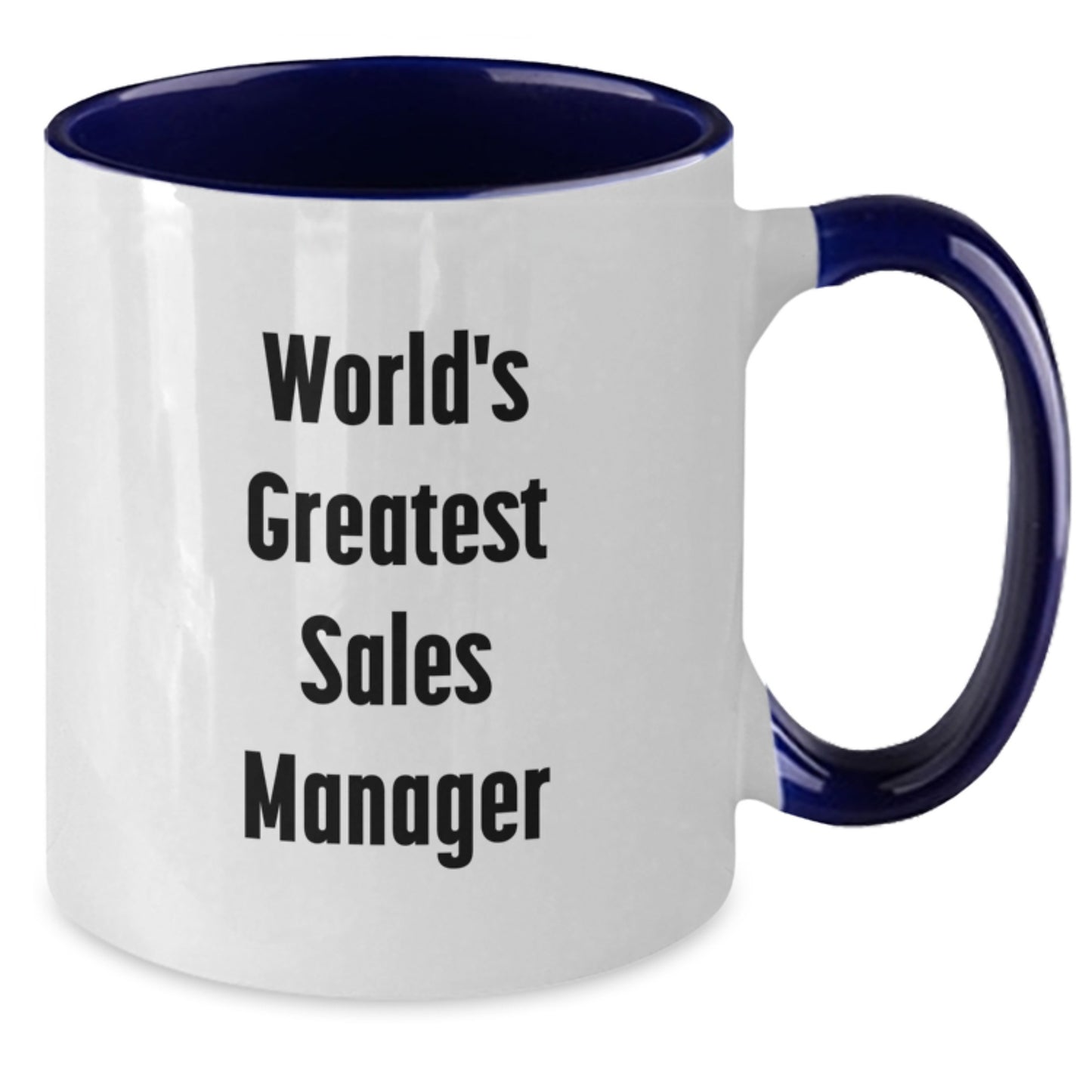 Funny Sales Manager Gifts, World's Greatest Sales Manager Quote Two Tone Coffee Mug, Gifts for Sales Manager from Family - Additional