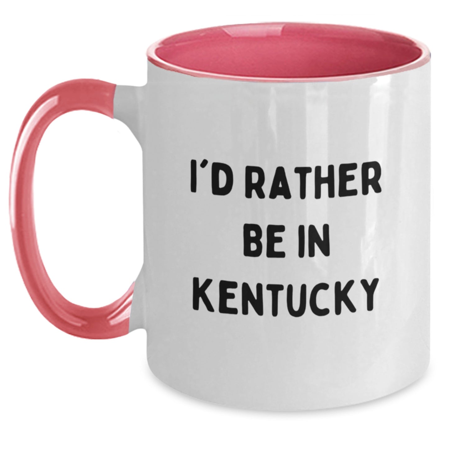 Funny Kentucky Gifts from Friends - 'I'd Rather Be In Kentucky' Two Tone Coffee Mug for Birthday - Main