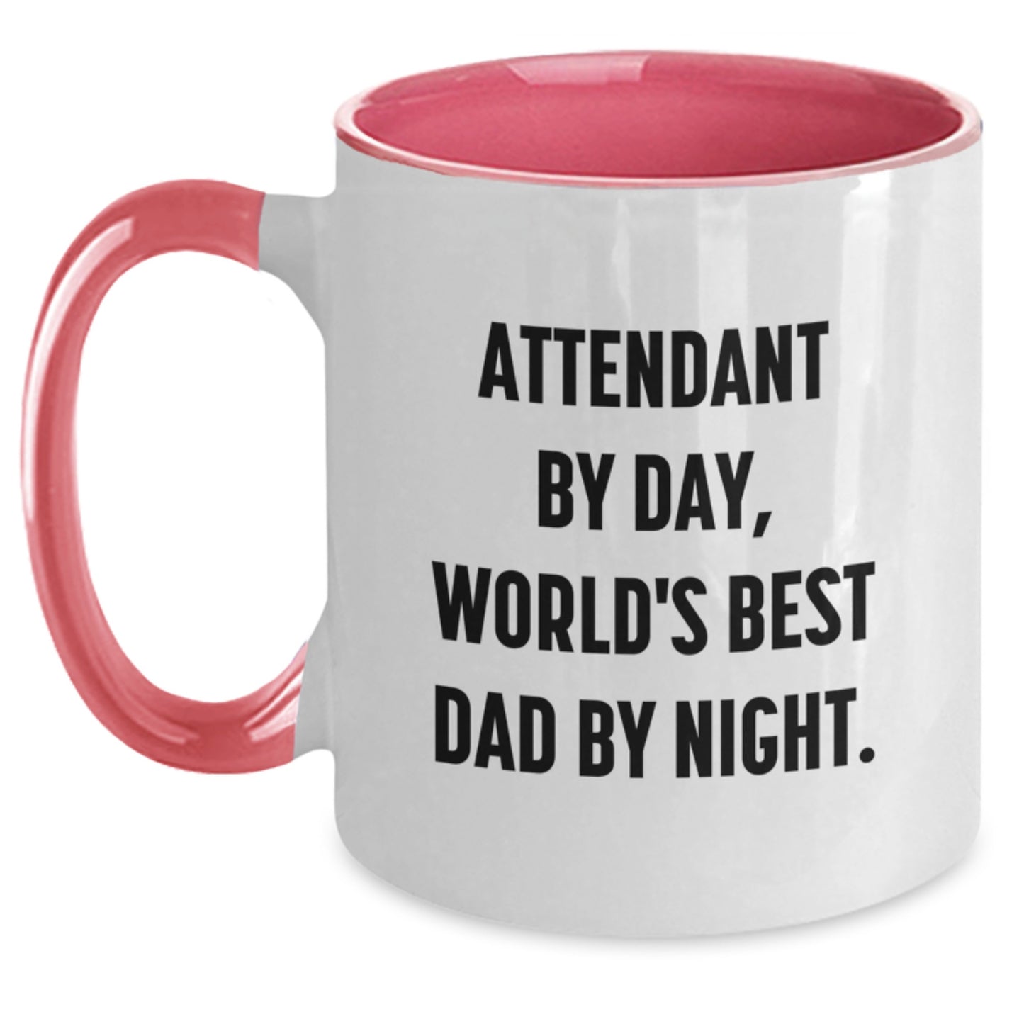 Attendant Gifts by Day, World's Best Dad Mugs for Birthday Fun, Funny Two Tone Coffee Mug, Gifts from Men to Attendants - Main