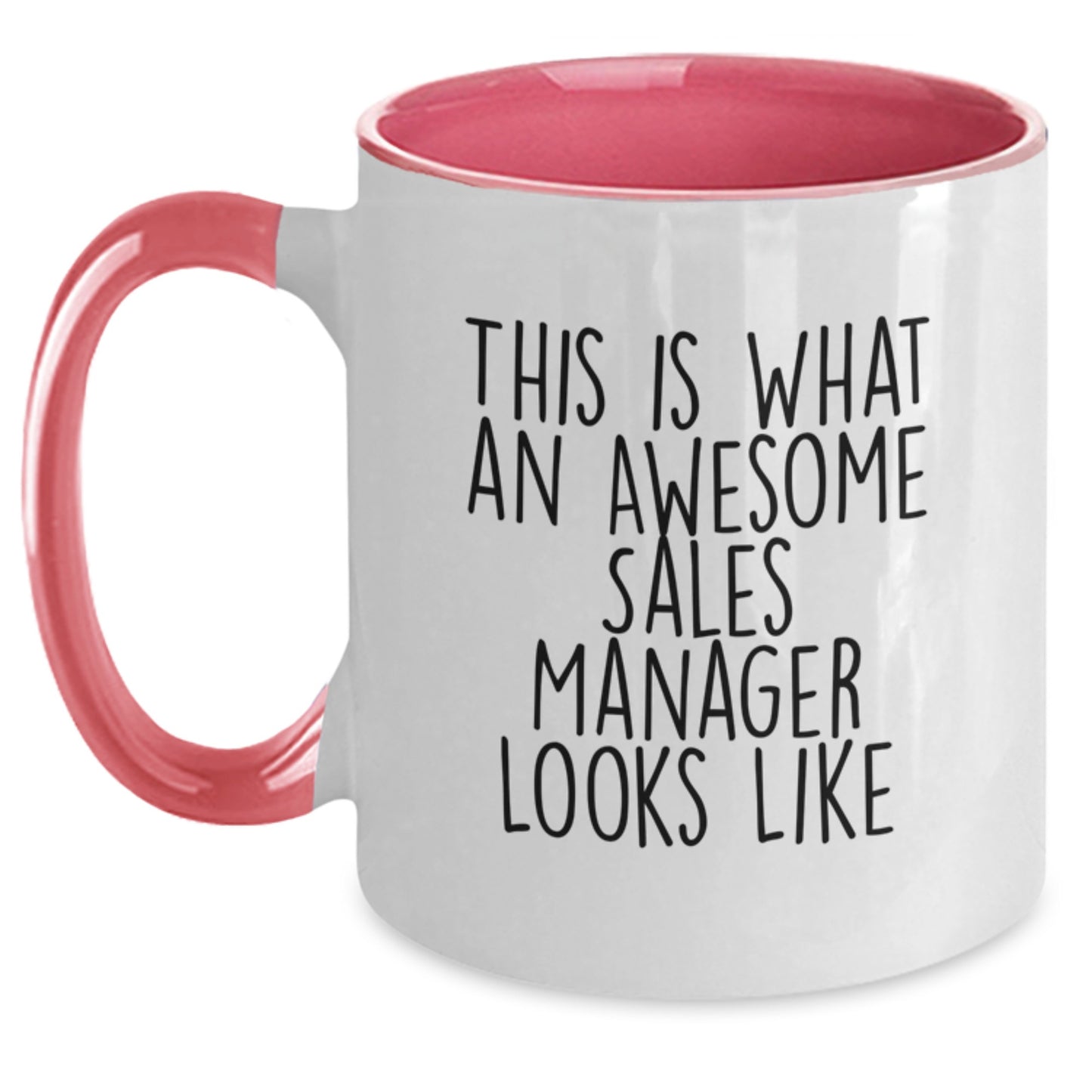 Funny Sales Manager Gifts, 'This Is What An Awesome Sales Manager Looks Like' Two Tone Coffee Mug, Gifts from Friends, Birthday Unique Gifts for Sales Manager - Main