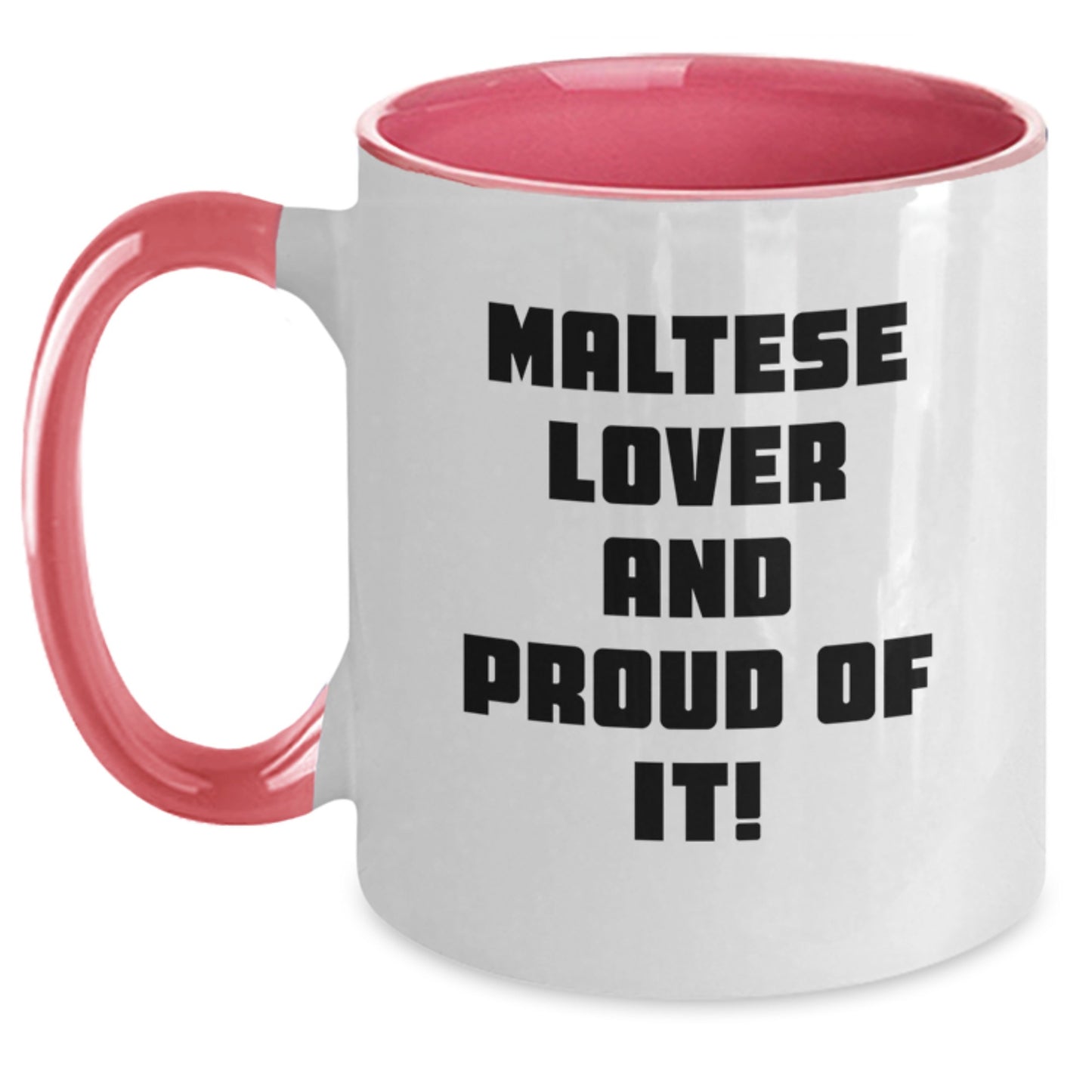 Funny Maltese Dog Lover Gifts from Men to Maltese Dog Owners on Birthday Unique Gifts, Cute Two Tone Coffee Mug - Main