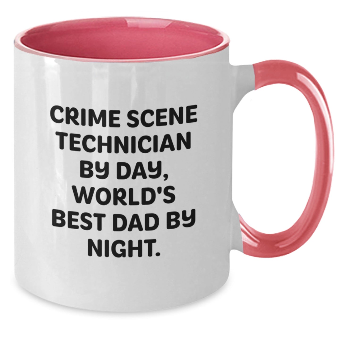 Crime Scene Technician Funny Gifts from Dad to Crime Scene Technician for Birthday Two Tone Coffee Mug - Additional